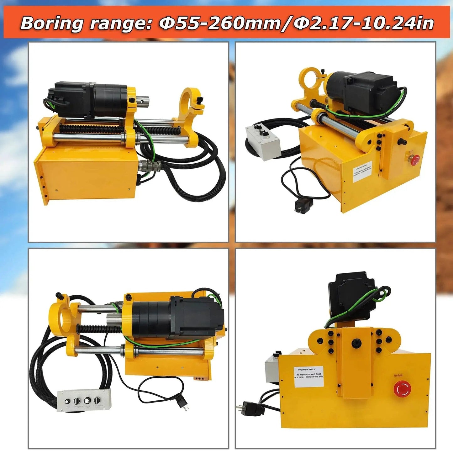 INTSUPERMAI Portable Line Boring Machine 110V Hole Drilling Connecting Rod Boring Machine XDT50 with Hole Diam Ф55 - Ф260mm