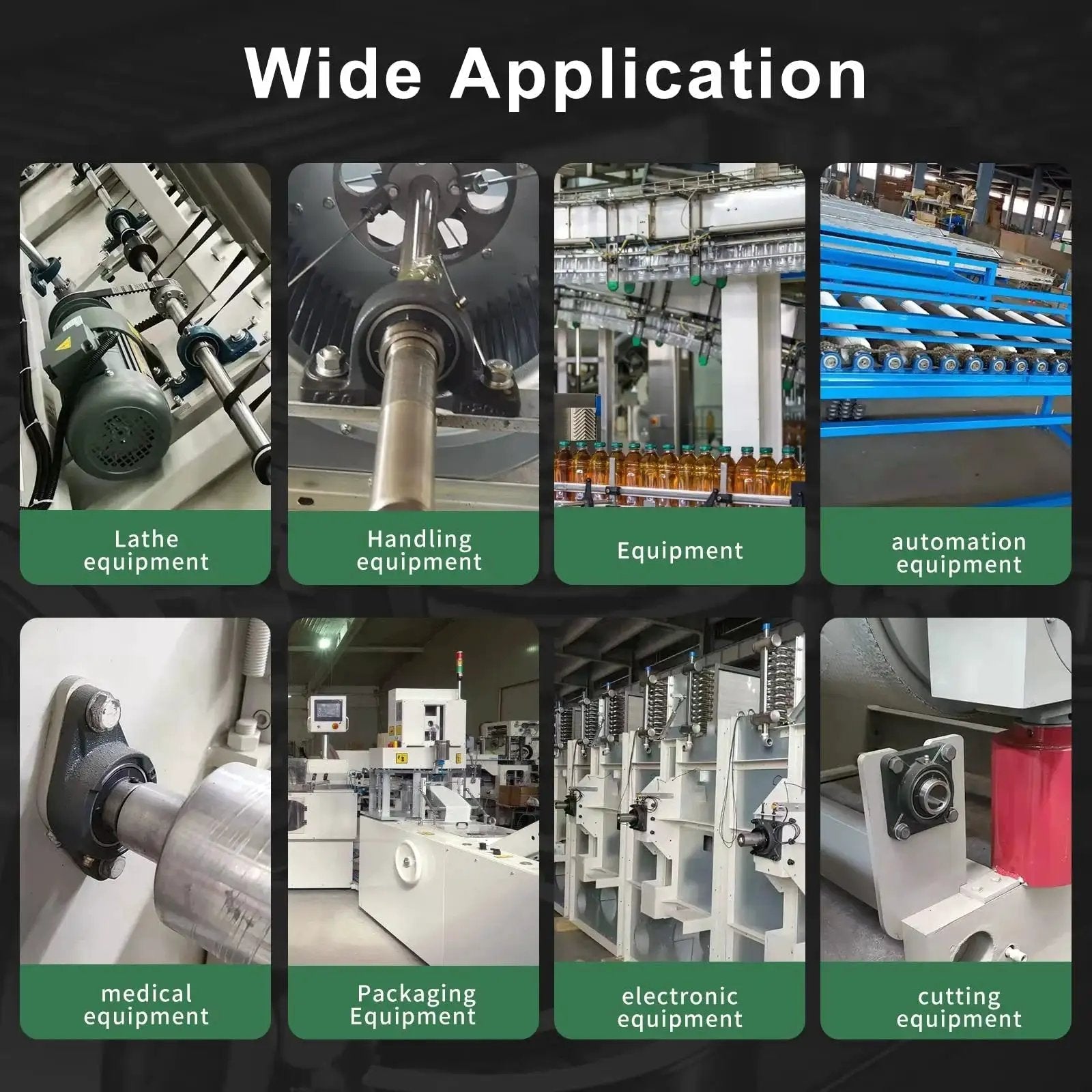 Wide application of heavy duty and tough as nails pillow block bearing for three quarter inch shafts in various equipment.