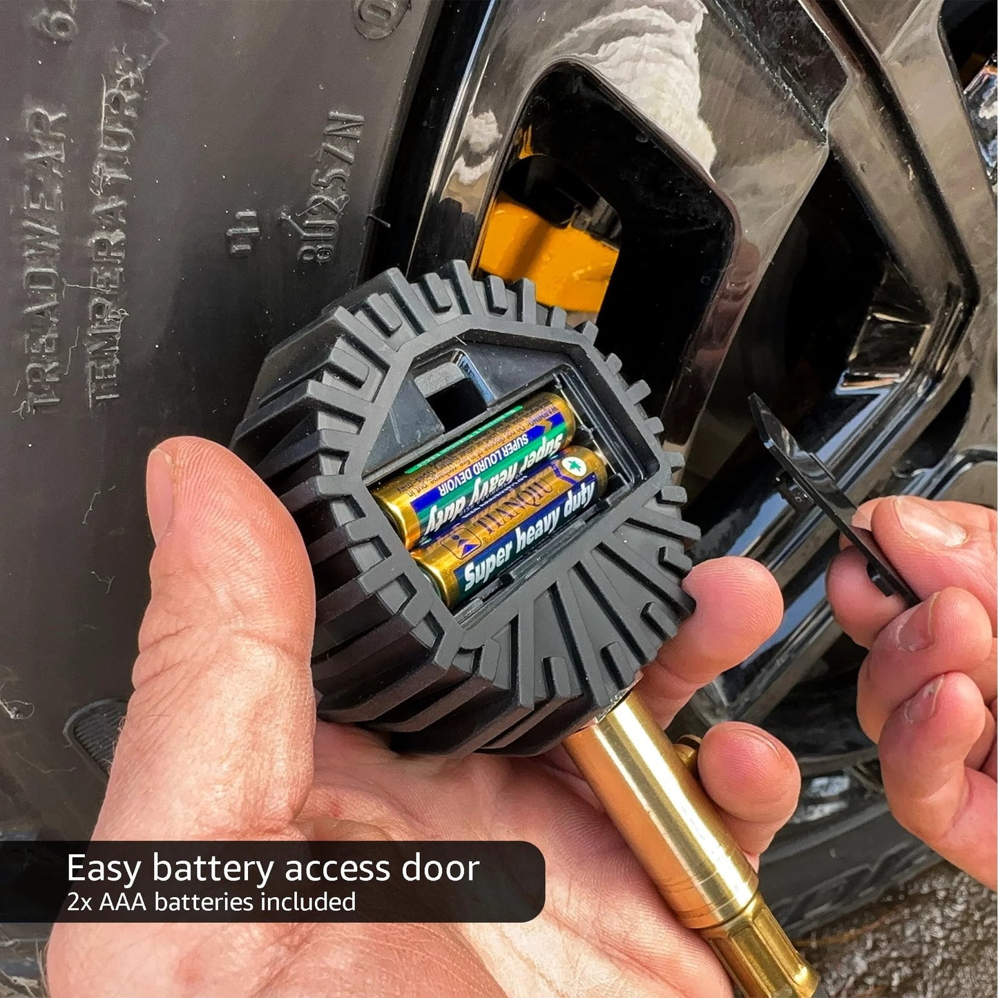 ElitePro Digital Tire Pressure Gauge Pro Grade Accuracy Up To 100 PSI With Dual Sensors Calibrated To ANSI 2A Standards in use