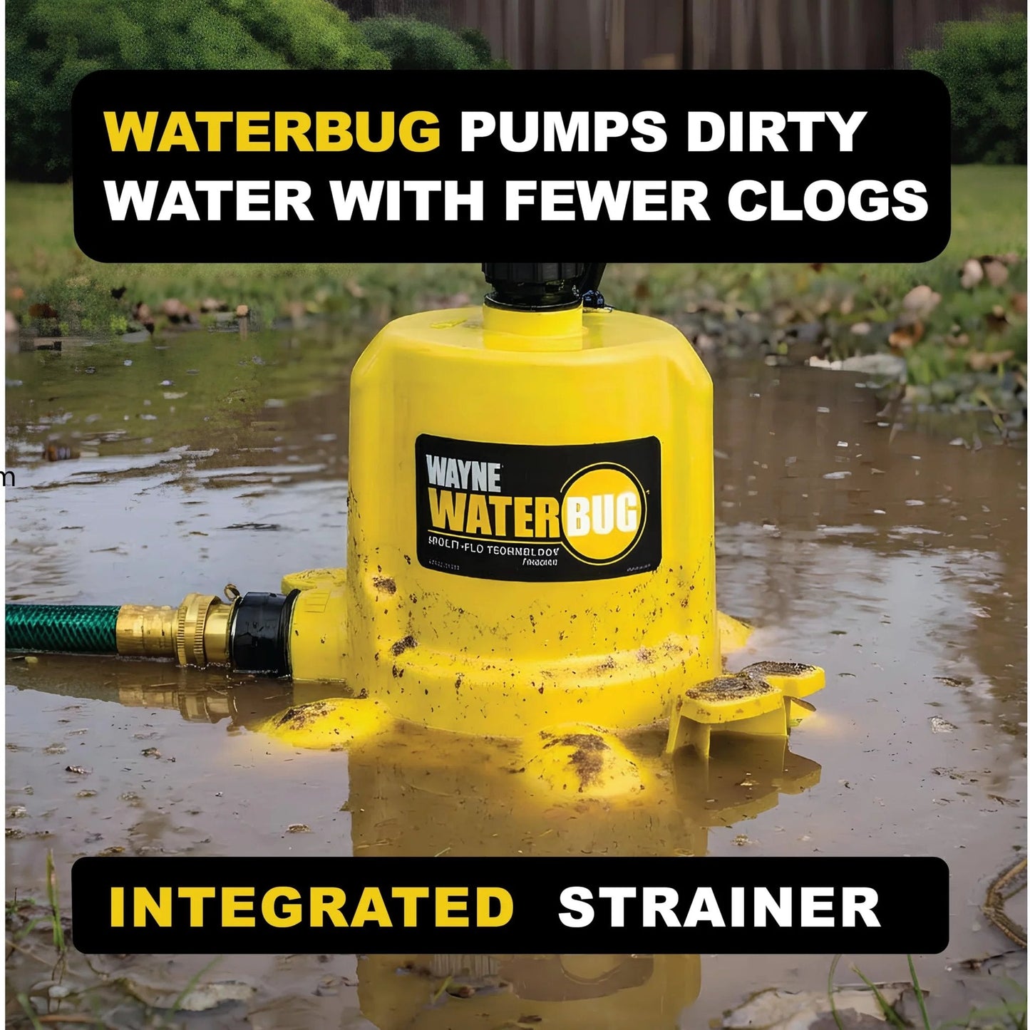 Fast Water Removal Submersible Pump With Multi Flo Technology For Tight Spaces And Basements One Sixth HP 1350 GPH Ideal