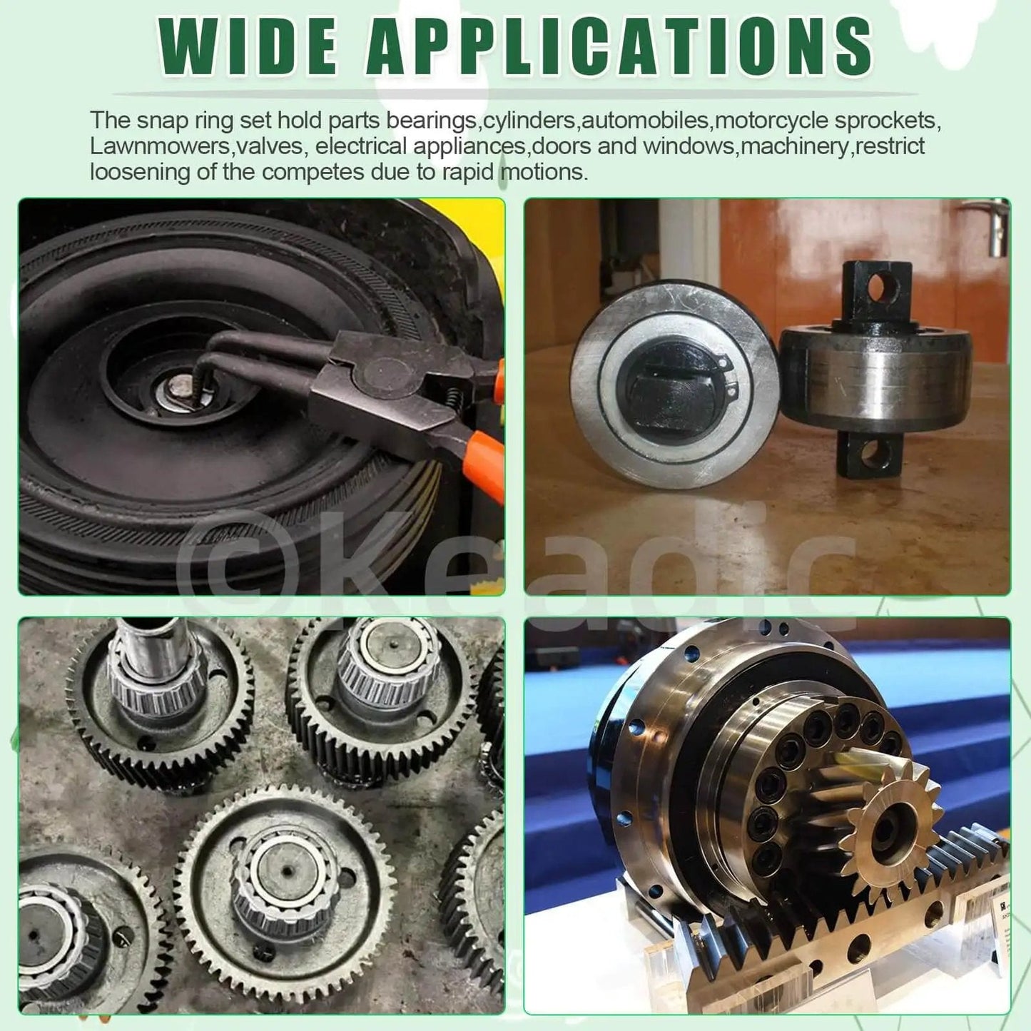 Alloy Steel C Clip Retaining Ring Kit 266 Pieces 21 Sizes From M4 To M28 External Circlips Snap Rings in mechanical applications