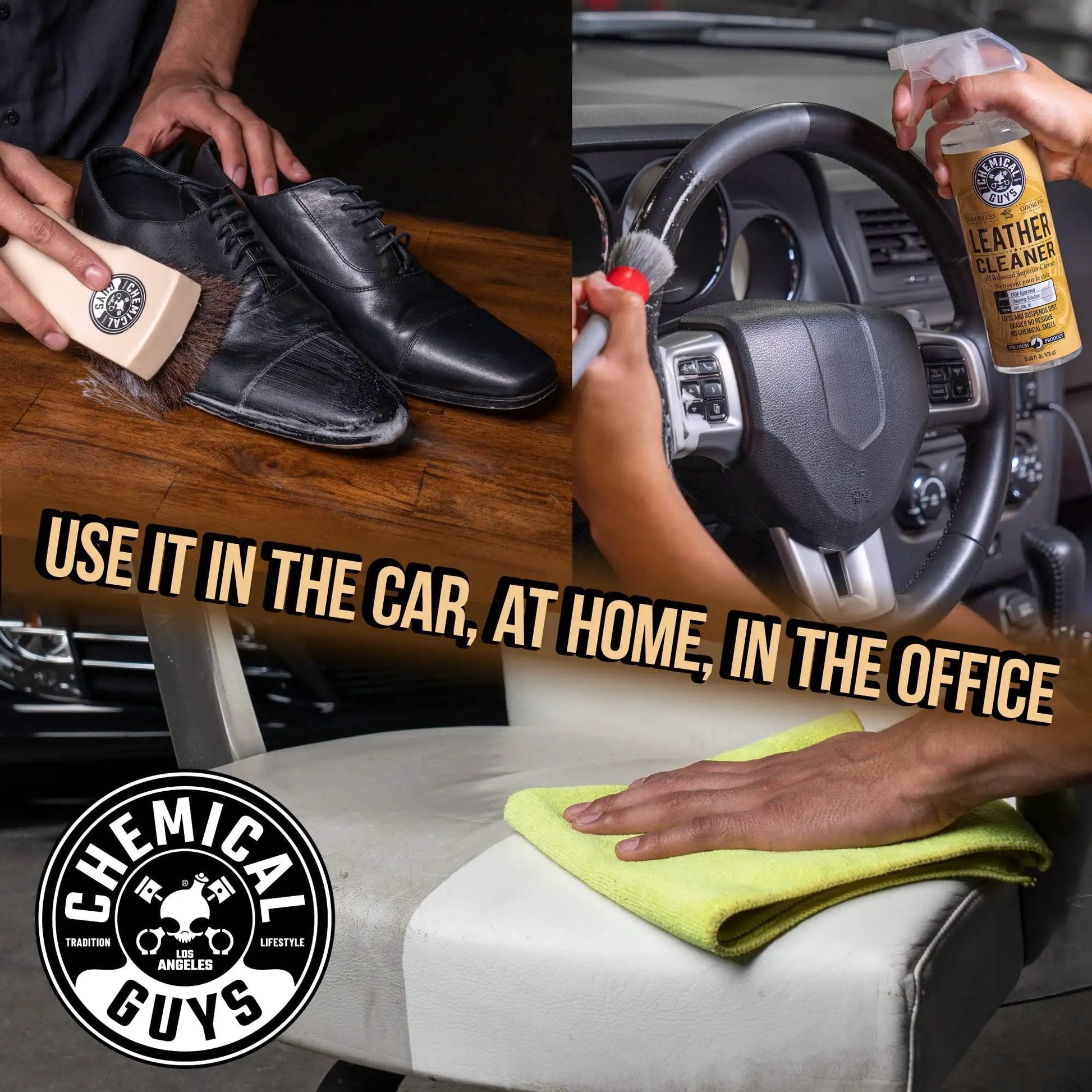 Leather Cleaner For Cars And Home Interiors Colorless Odorless No Fuss Formula Safe On Natural And Synthetic Leather Pleather And Faux Leather Removes Dirt Grease Oils Sweat 473 Ml applied on shoes and car seats.