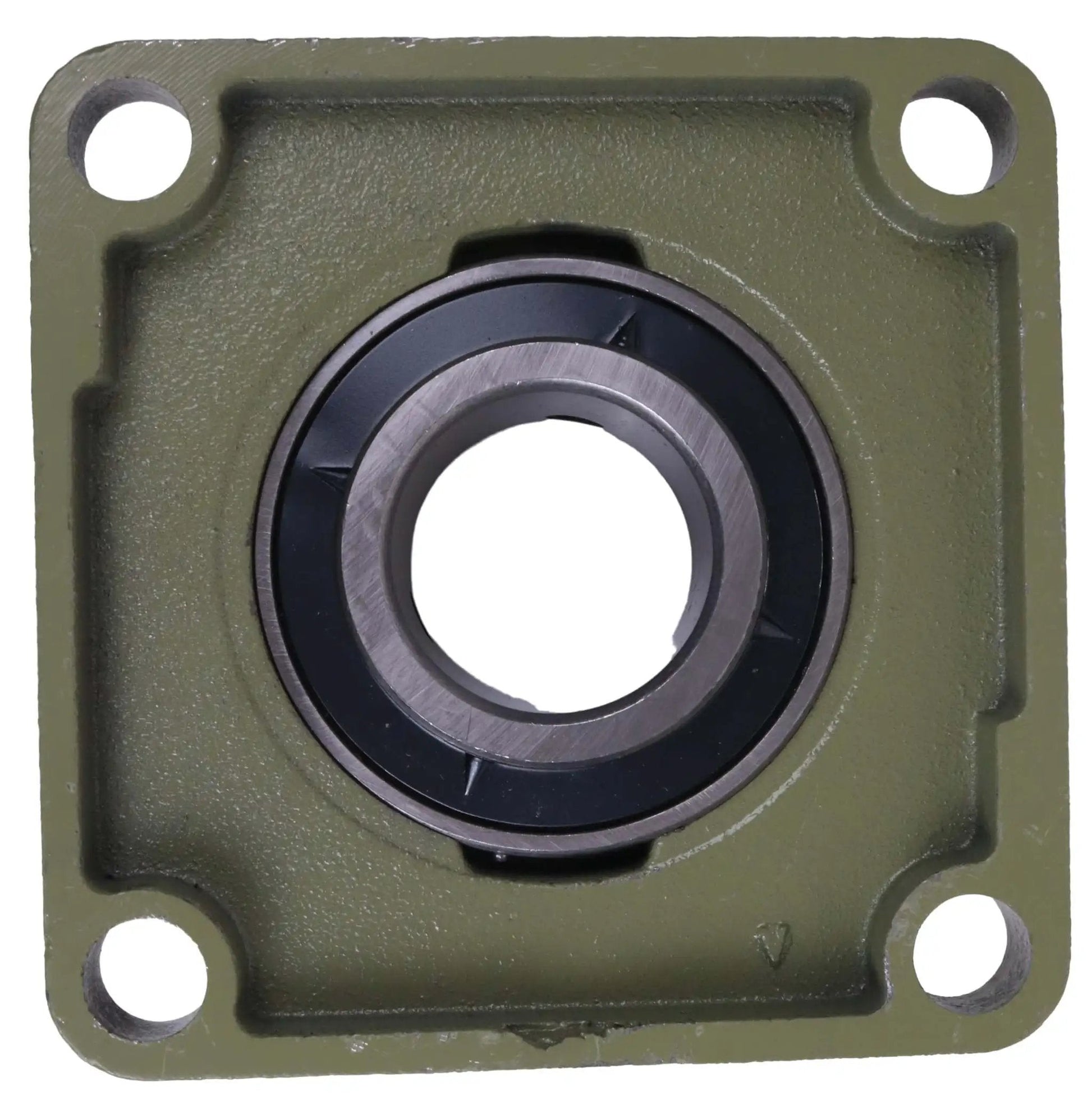 Front view of Two Inch Bore Four Bolt Flange Bearing With Set Screws F4B-SC-200 UCF211-32 SF-2 FY-2-TM for industrial machinery.