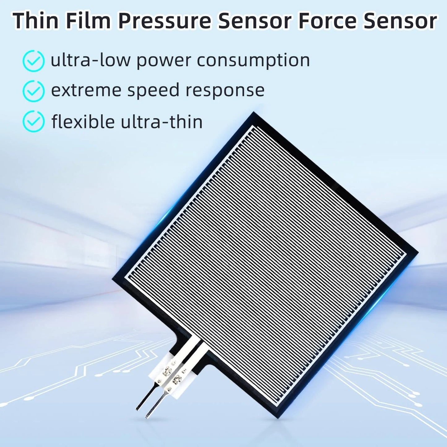 Two Pack Thin Film Pressure Sensor Pads RP S40 ST High Precision FSR406 Force Sensor for Smart Car Seats, pad view