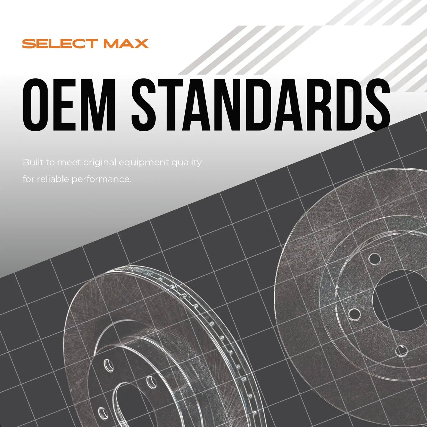 Close-up image of carbon ceramic rotors, highlighting OEM standards for reliable performance in rear brake kits.