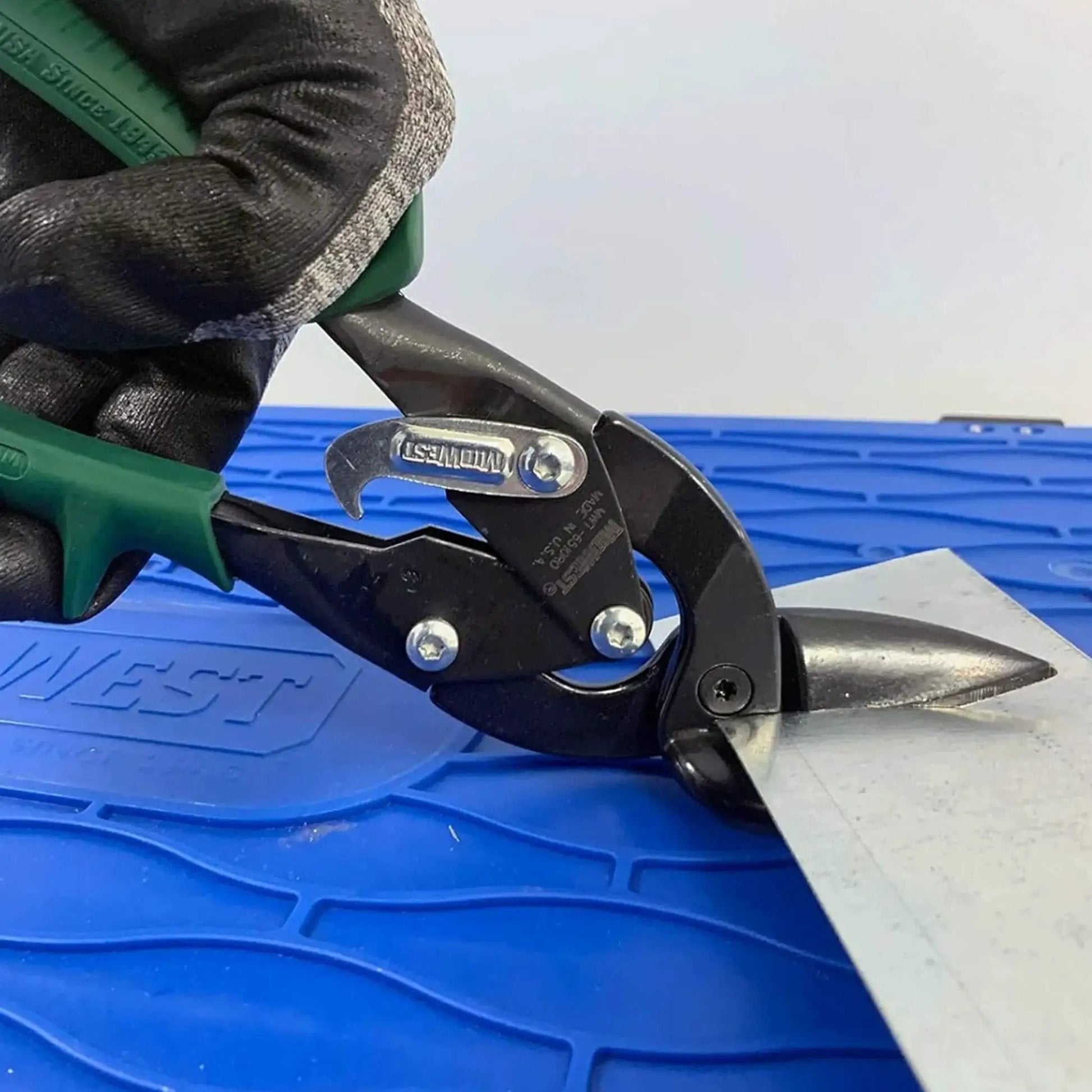 Beefed Up 2 Piece Offset Aviation Snip Set For Left And Right Cuts Tinner Shears With Durable Molybdenum Alloy Blades cutting metal