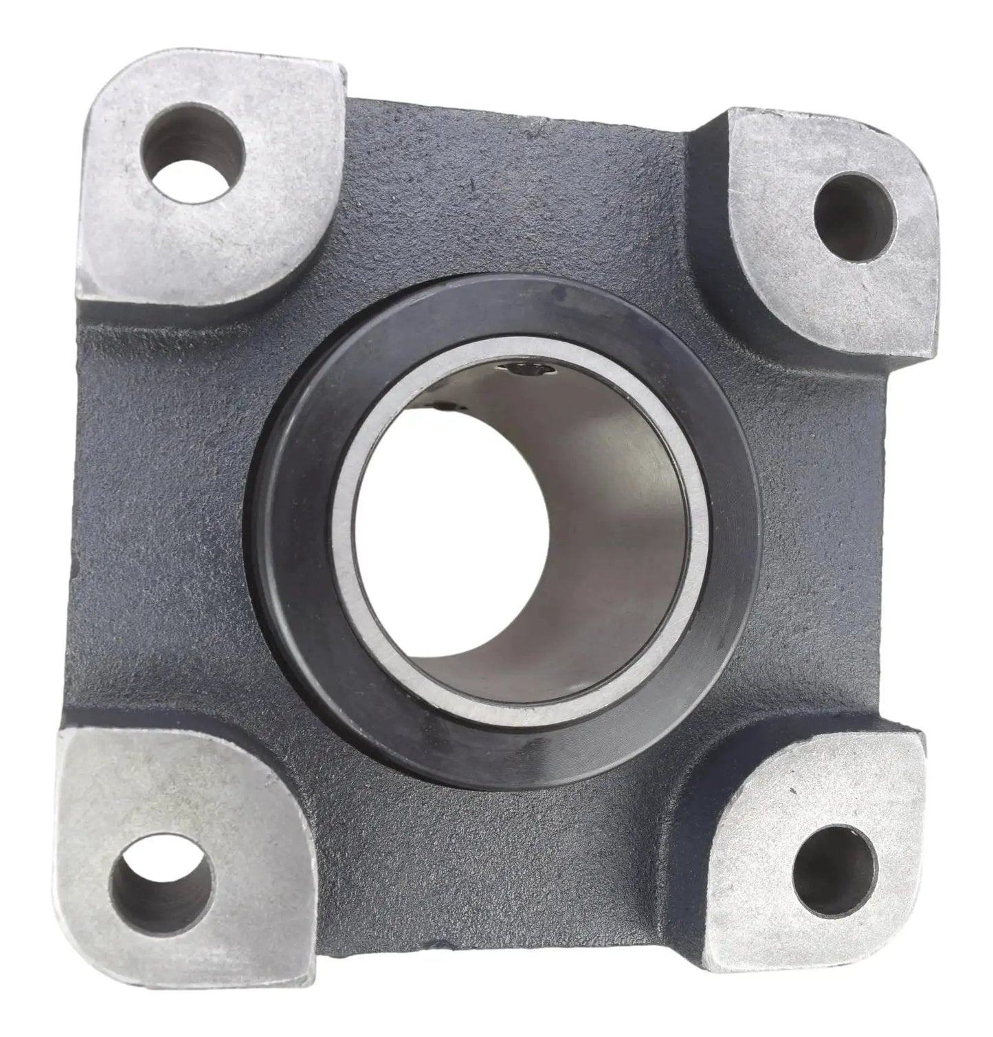 Heavy Duty 3 Inch Type E Four Bolt Flange Bearing Replaces Timken E4BF TRB 3 and other brands, showing gray iron housing