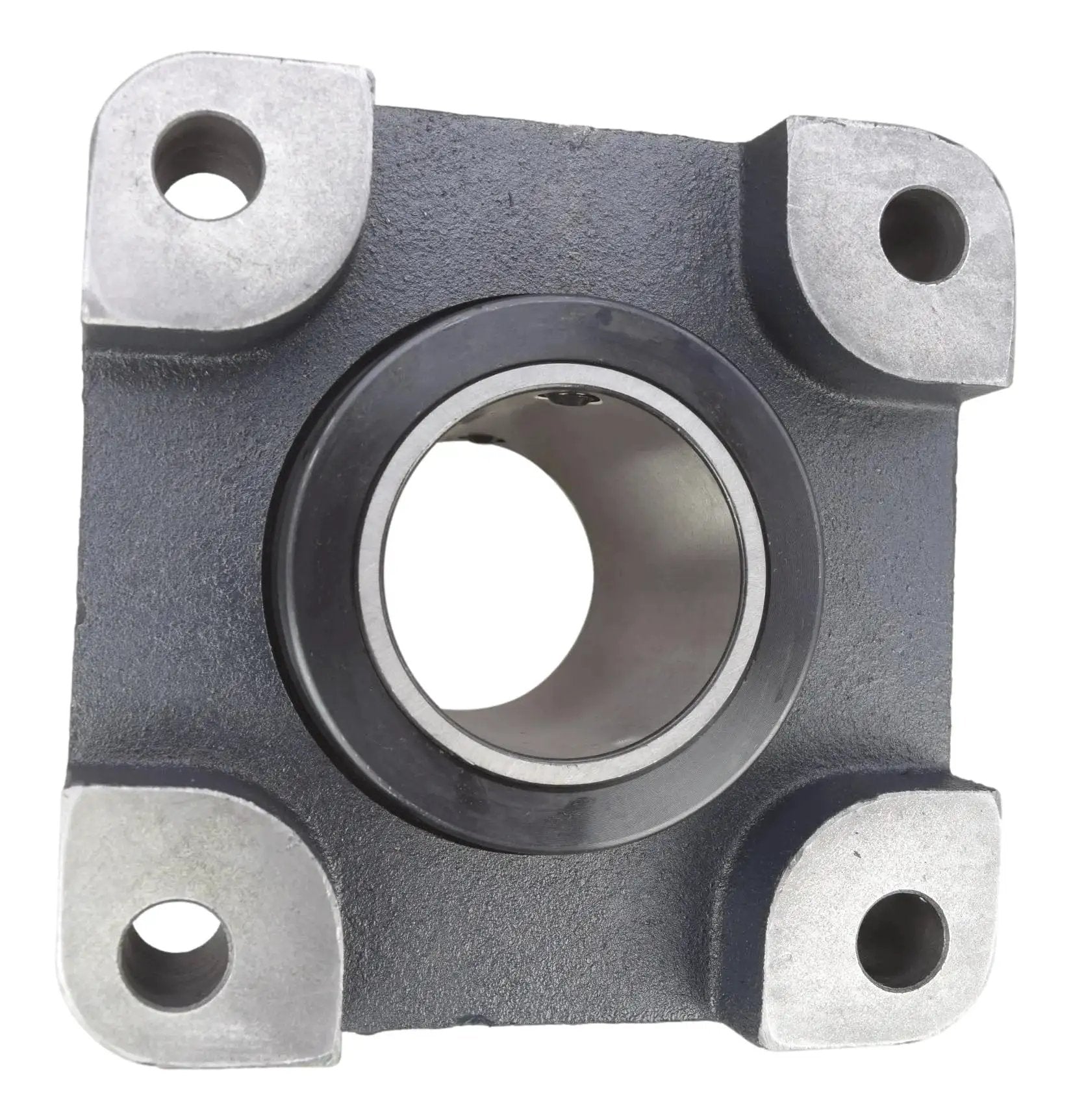 Heavy Duty 3 Inch Type E Four Bolt Flange Bearing Replaces Timken E4BF TRB 3 and other brands, showing gray iron housing