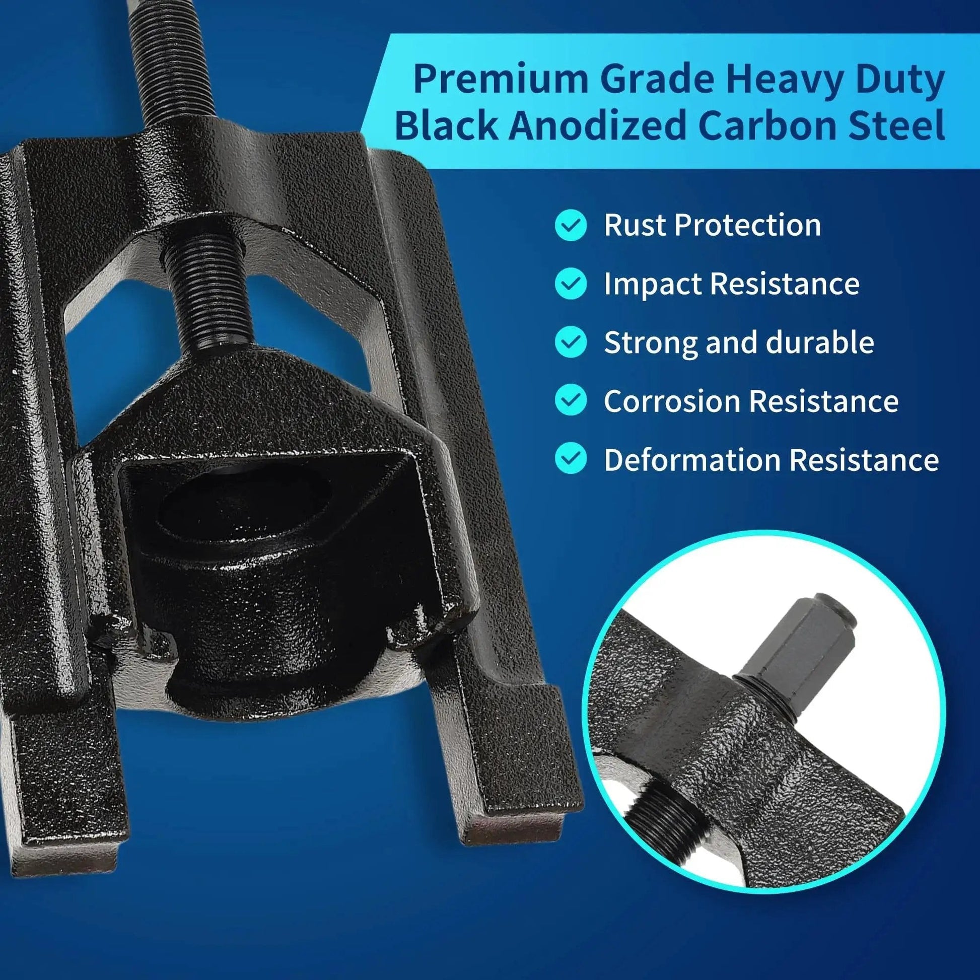 U Joint Puller Universal Joint Extractor For Automotive And Trucks Class 1 3 with black anodized carbon steel material