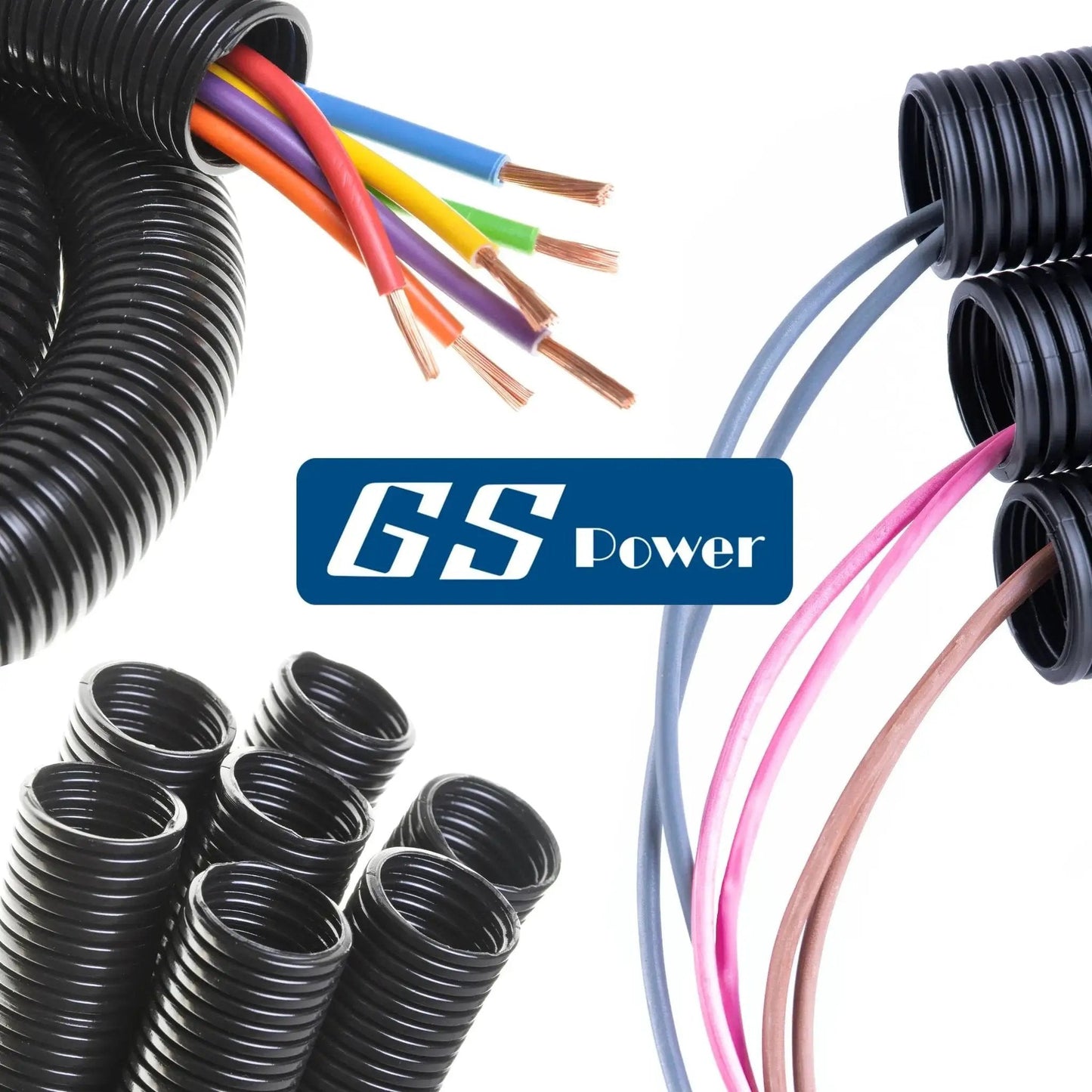 Split Wire Loom Tubing For Auto And Industrial Wires Half Inch By 50 Ft Split Cable Sleeve Protector Flexible Outdoor High Temperature Conduit