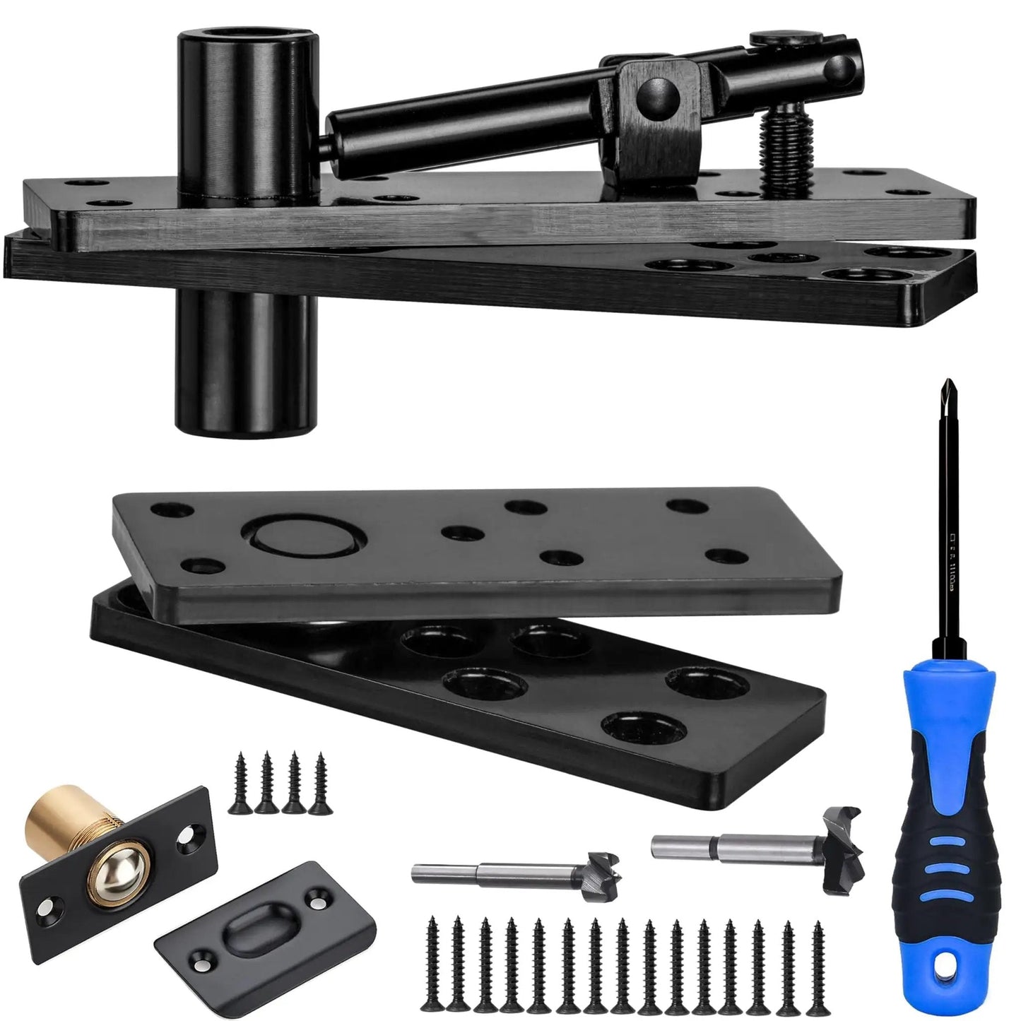Hidden Pivot Door Hinge Set For Bookcases And Murphy Doors 600 Lbs Load Bearing Thickened Solid Steel Heavy Duty Hardware