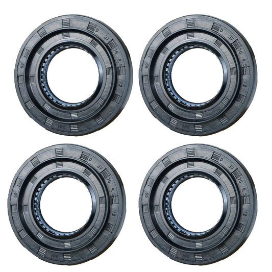 4Pcs Metric Rotary Shaft Oil Seal Set 37x76x9 5/12mm Rubber Double Lip TC For Cars And Home Appliances Fits Rotating Shafts And Gear Systems Zafee Durable Leak Free With Heavy Duty Vibration And Temperature Tolerance For Cars Appliances And Machinery