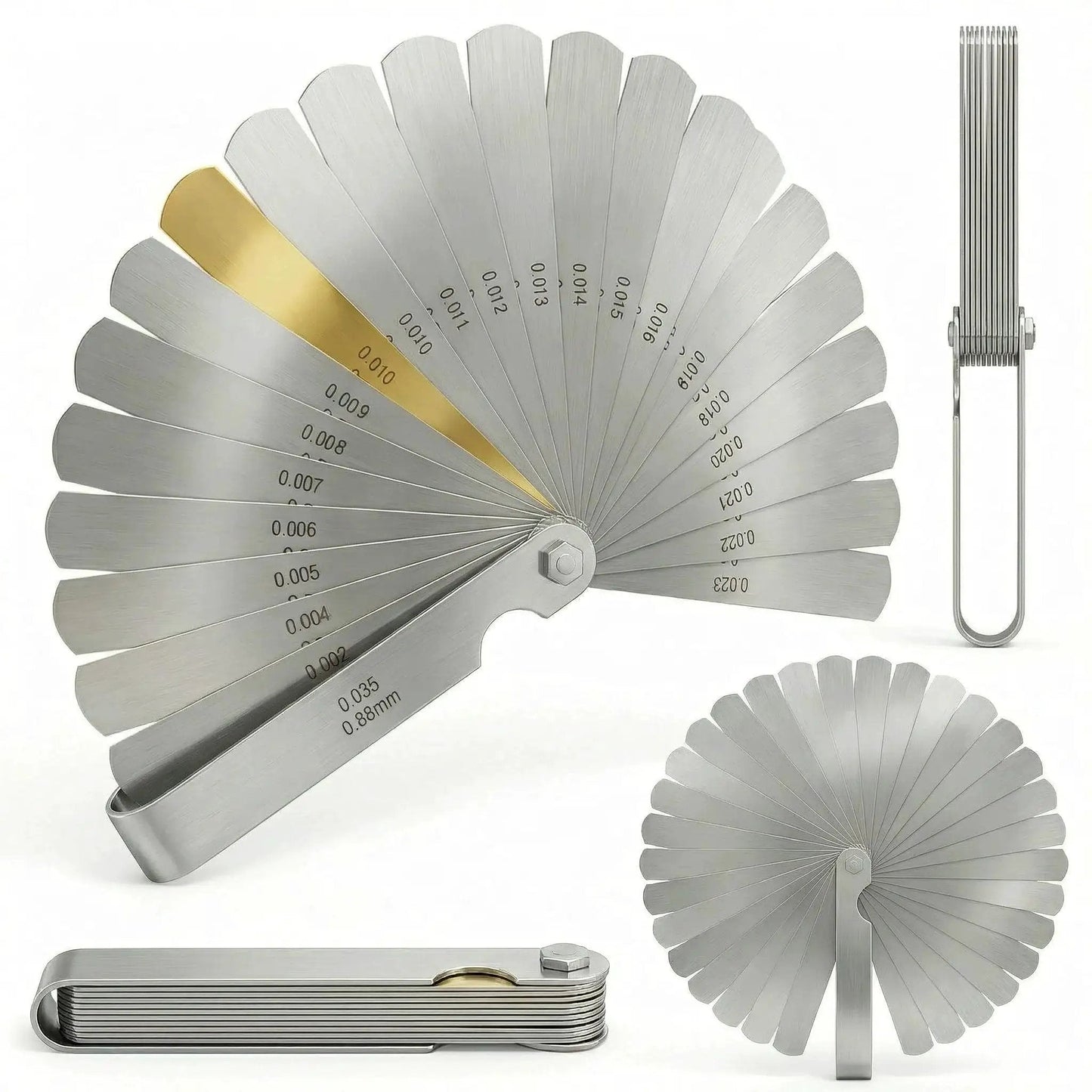 Stainless Steel Feeler Gauge Set For Spark Plugs With 32 Blades From 0.04 To 0.88 Mm Gap Tool Filler Gauge And Spark Plug Tester