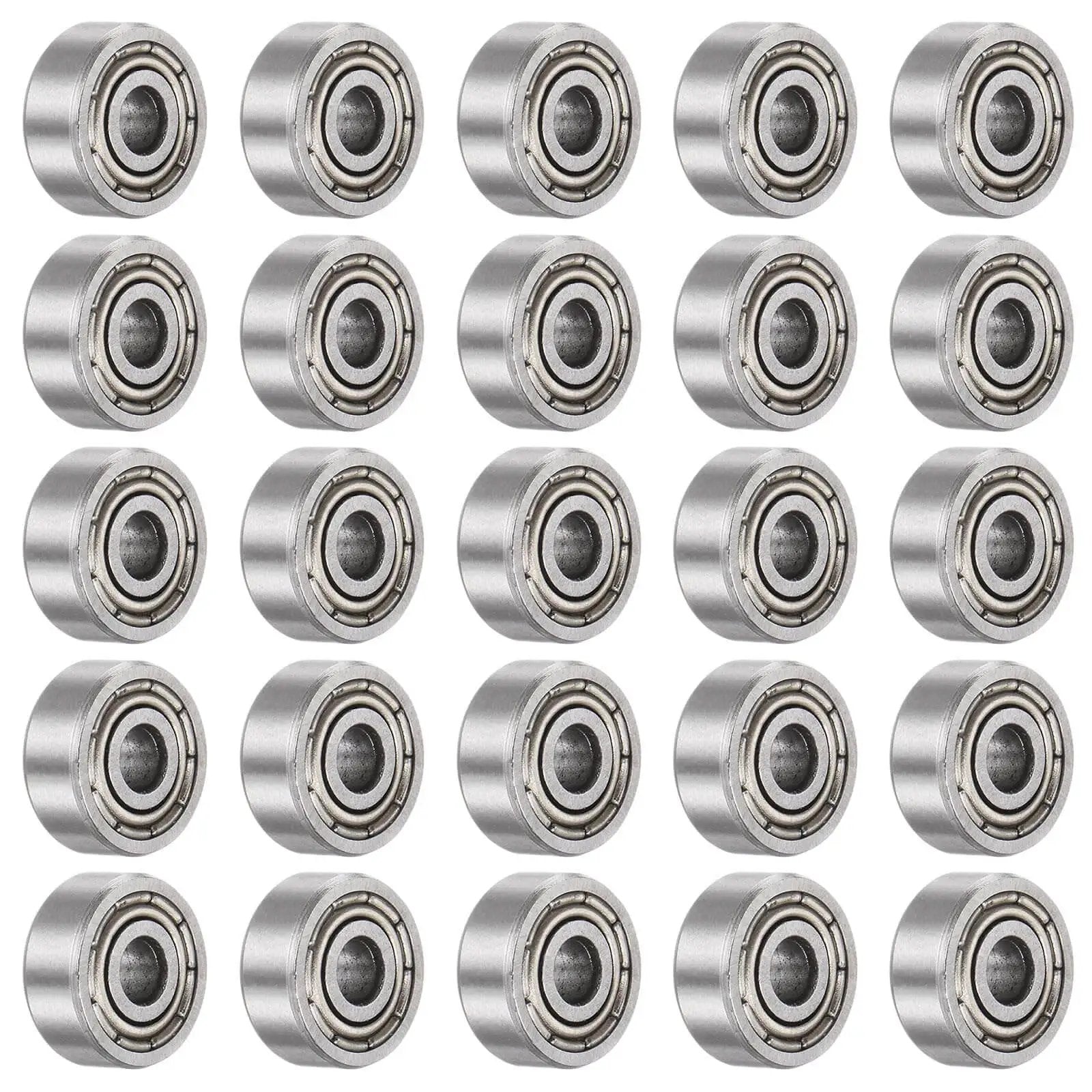 Pack of 25 623ZZ deep groove ball bearings, 3mm bore 10mm OD 4mm thickness, carbon steel double-shielded ABEC3 Z1 low-noise