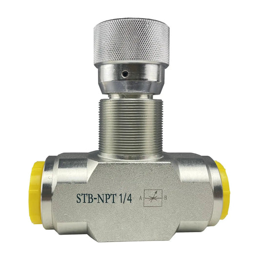 Heavy Duty High Pressure Hydraulic Flow Control Needle Valve One Quarter Inch NPT Female To Female Throttle Check Valve 5800 PSI