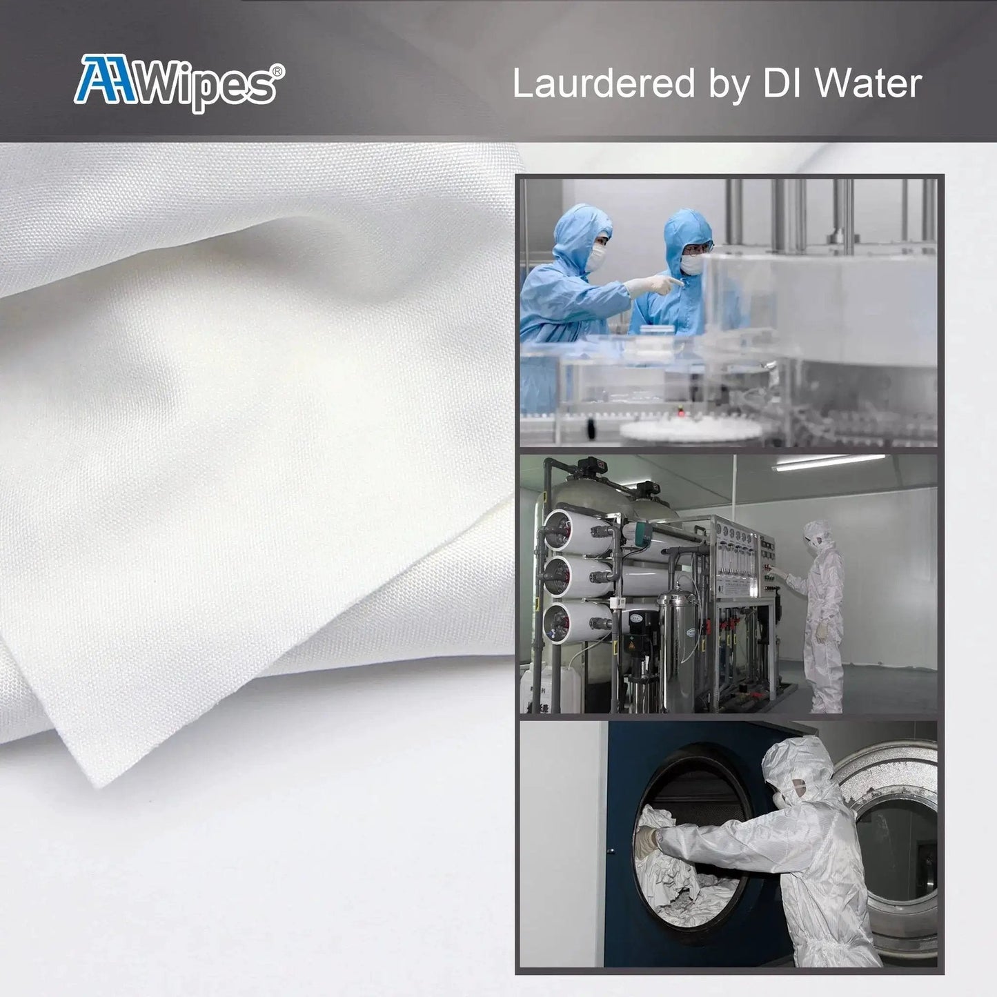 Ultra Soft Cleanroom Cloth Wipes 6x6 Inch 150 Count Polyester Microfiber in lab setting