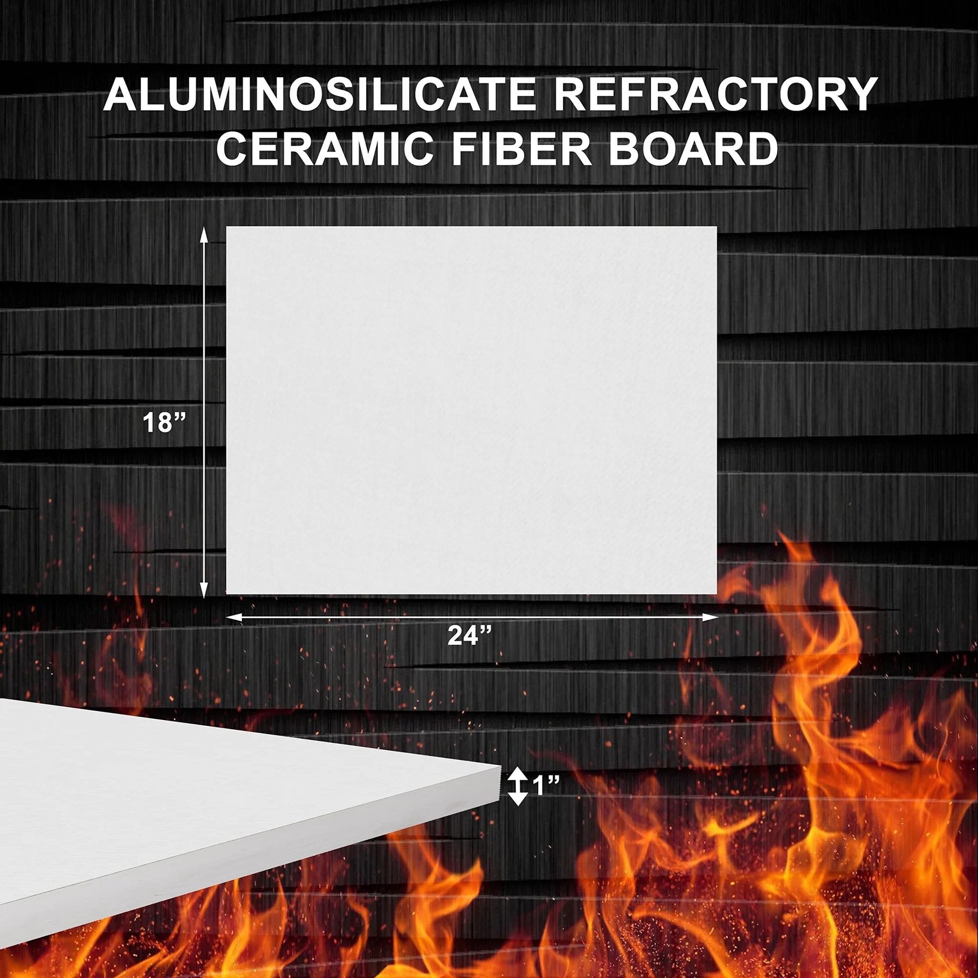 Ceramic Fiber Insulation Board 2300F 1 Inch By 18 Inch By 24 Inch For Wood Stoves Fireplaces Furnaces Forges Kilns Boilers