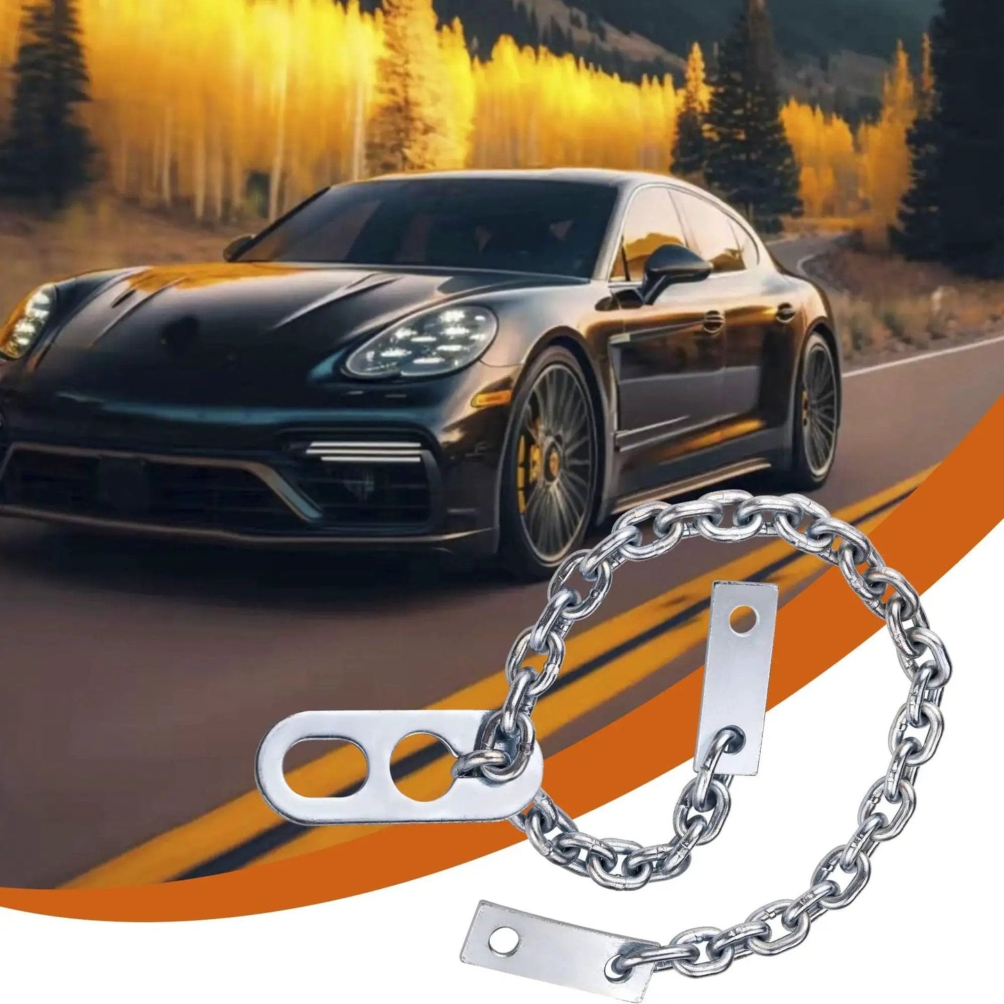 Engine Lift Chain 1000 Lbs Capacity 34 Inch Chain Hoist For Motor Engine Lifting with car in background