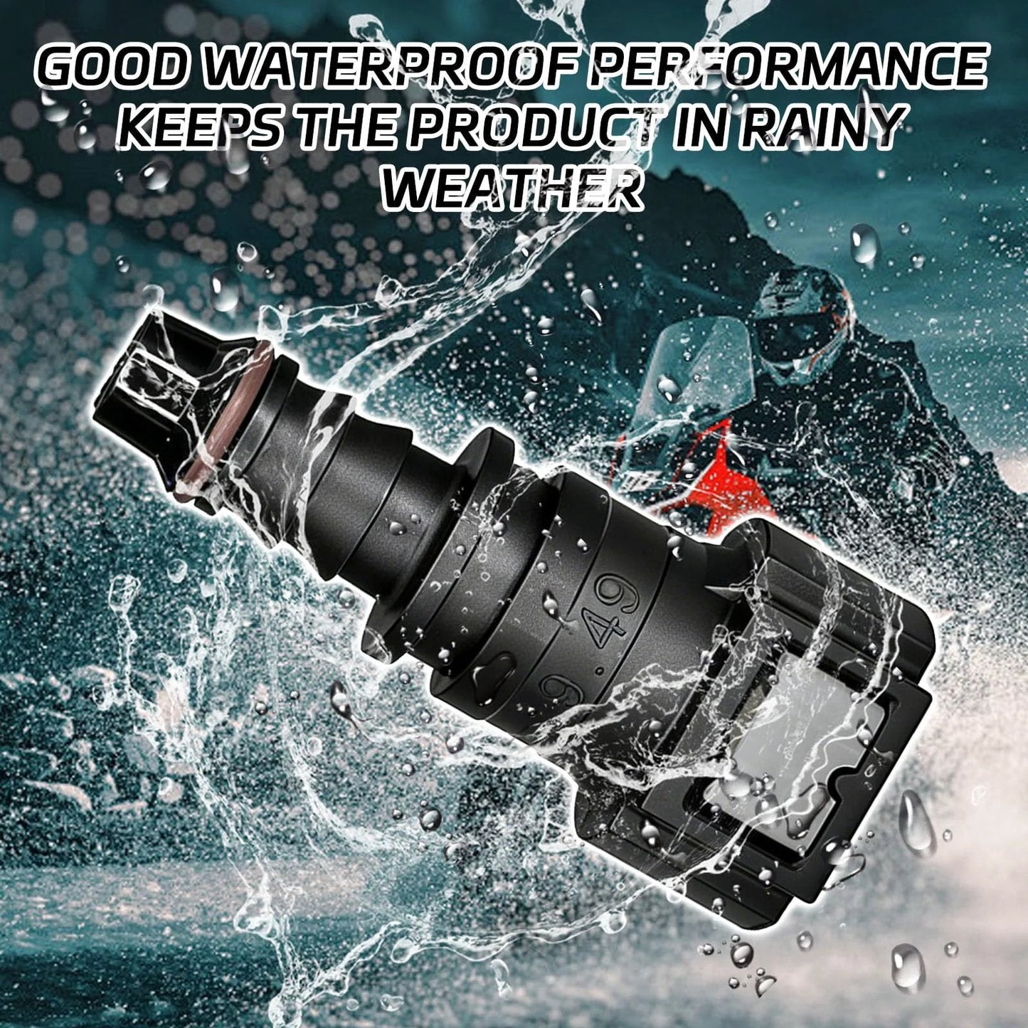 90 Degree Fuel Line Quick Connector Kit Two Pack Three Eighths SAE To Five Sixteenths Inch Nylon Tubing detailed view, waterproof.