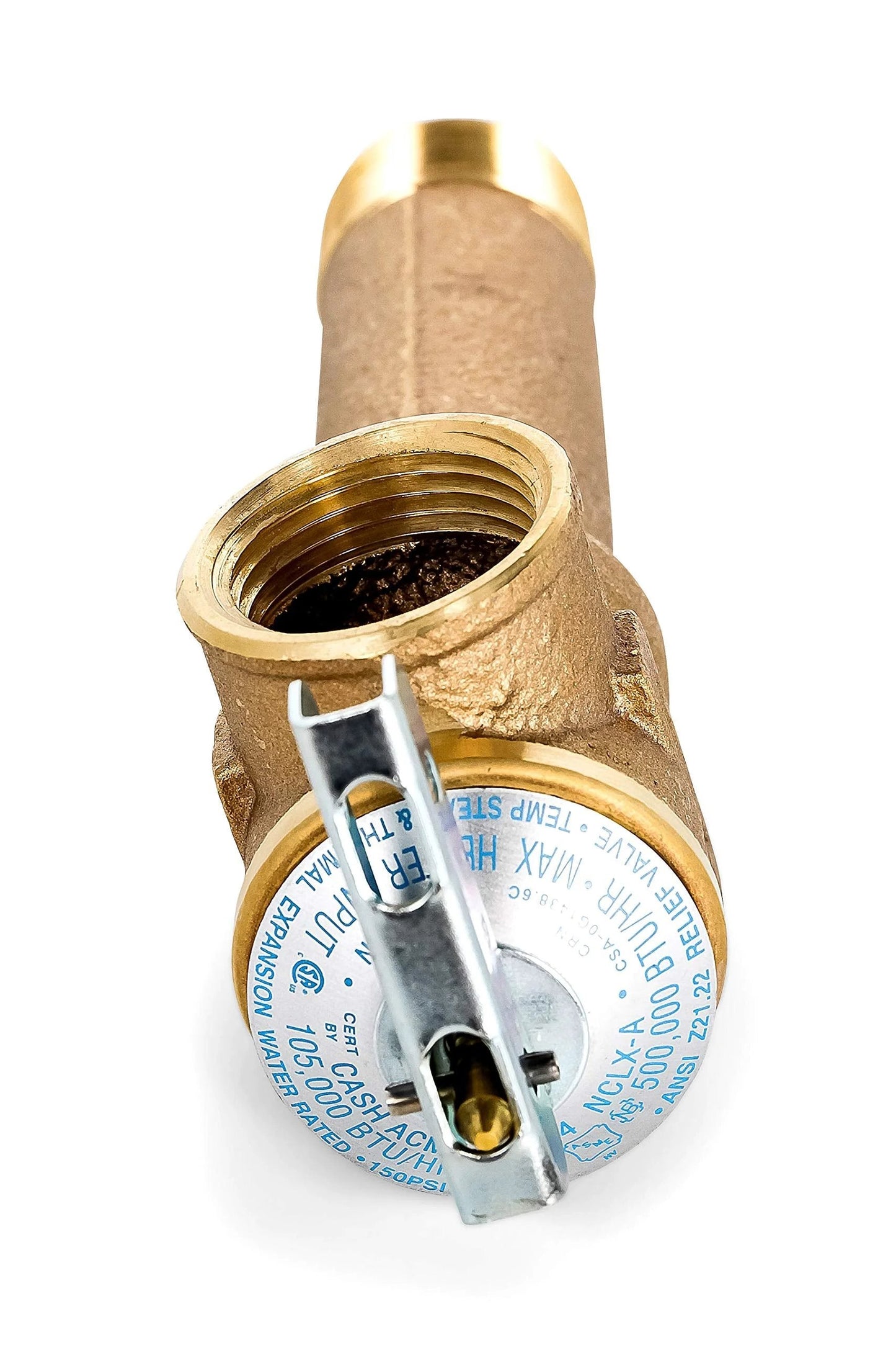 Temperature And Pressure Relief Valve For Water Heaters 3/4 Inch Inlet Outlet 150 Psi 210 F With 3-5/16 Inch Shank