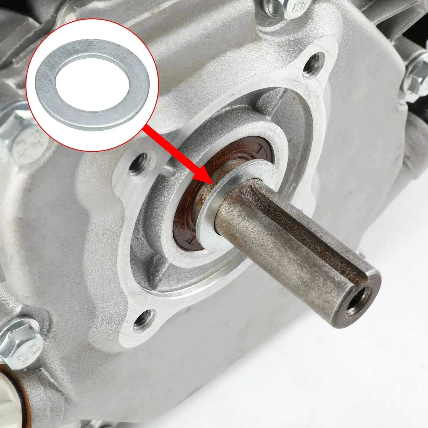 Universal Clutch Spacer Shim Kit Three Quarter Inch Shaft Eight Pack for Predator engines installed on shaft
