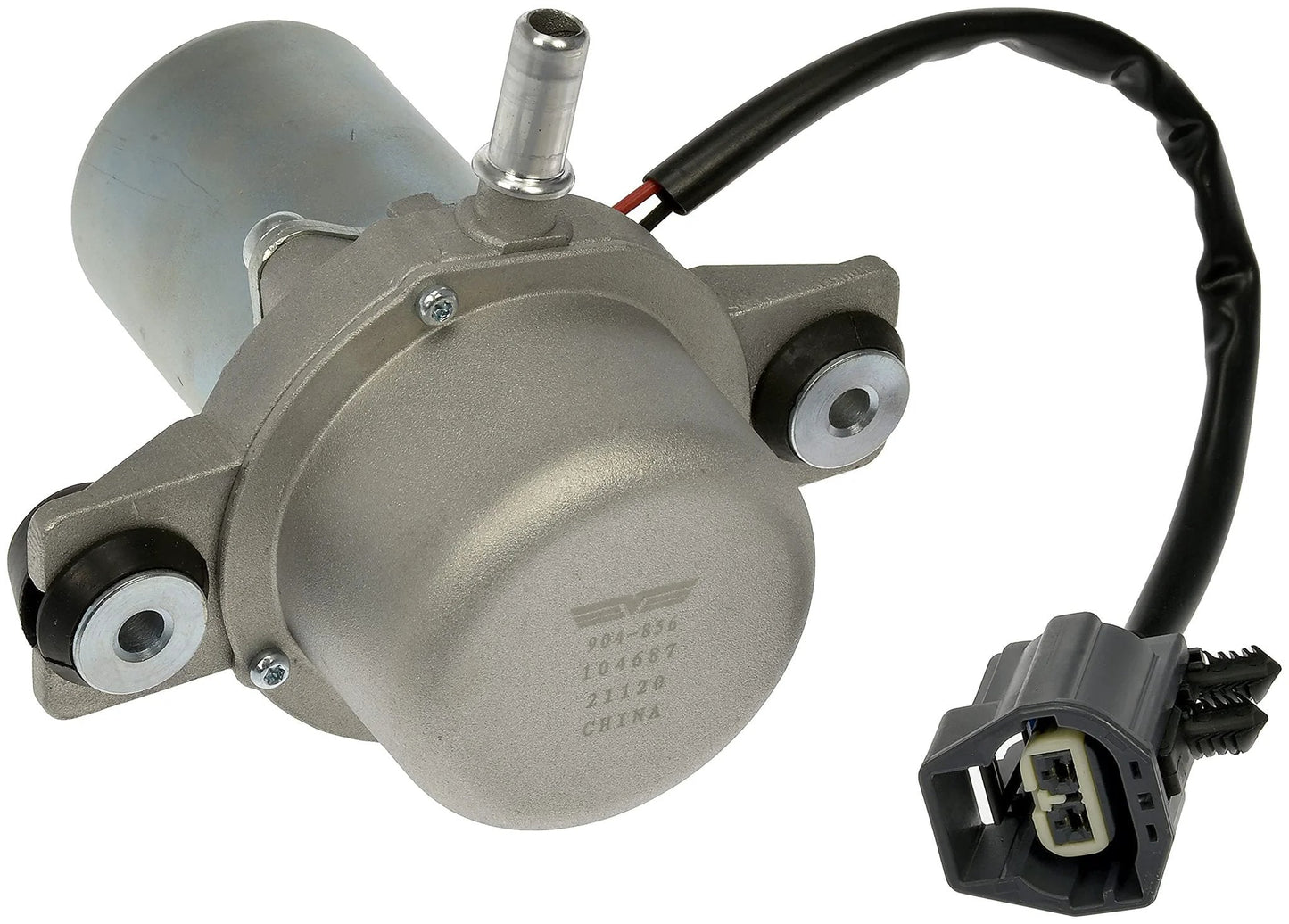Replacement Vacuum Pump For Select Models By Dorman 904856 that delivers an OE quality fit, shown with connector cable.
