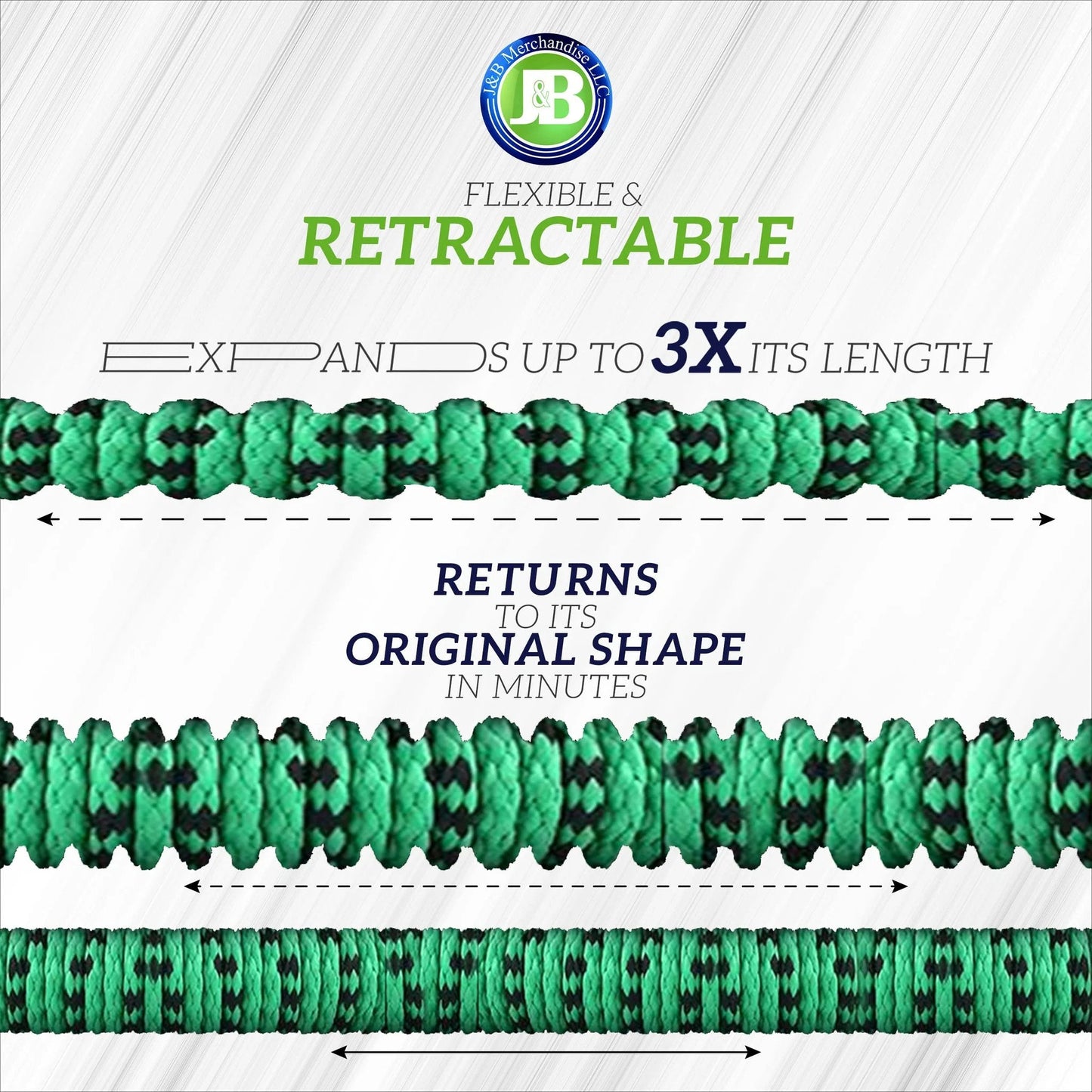 75-Foot Expandable Garden Hose With Ultra-Strong 3750D Fabric showcasing its retractable design and flexibility