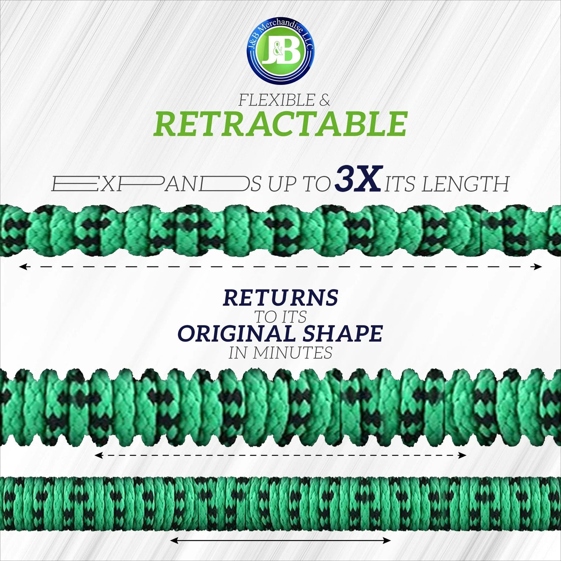 75-Foot Expandable Garden Hose With Ultra-Strong 3750D Fabric showcasing its retractable design and flexibility