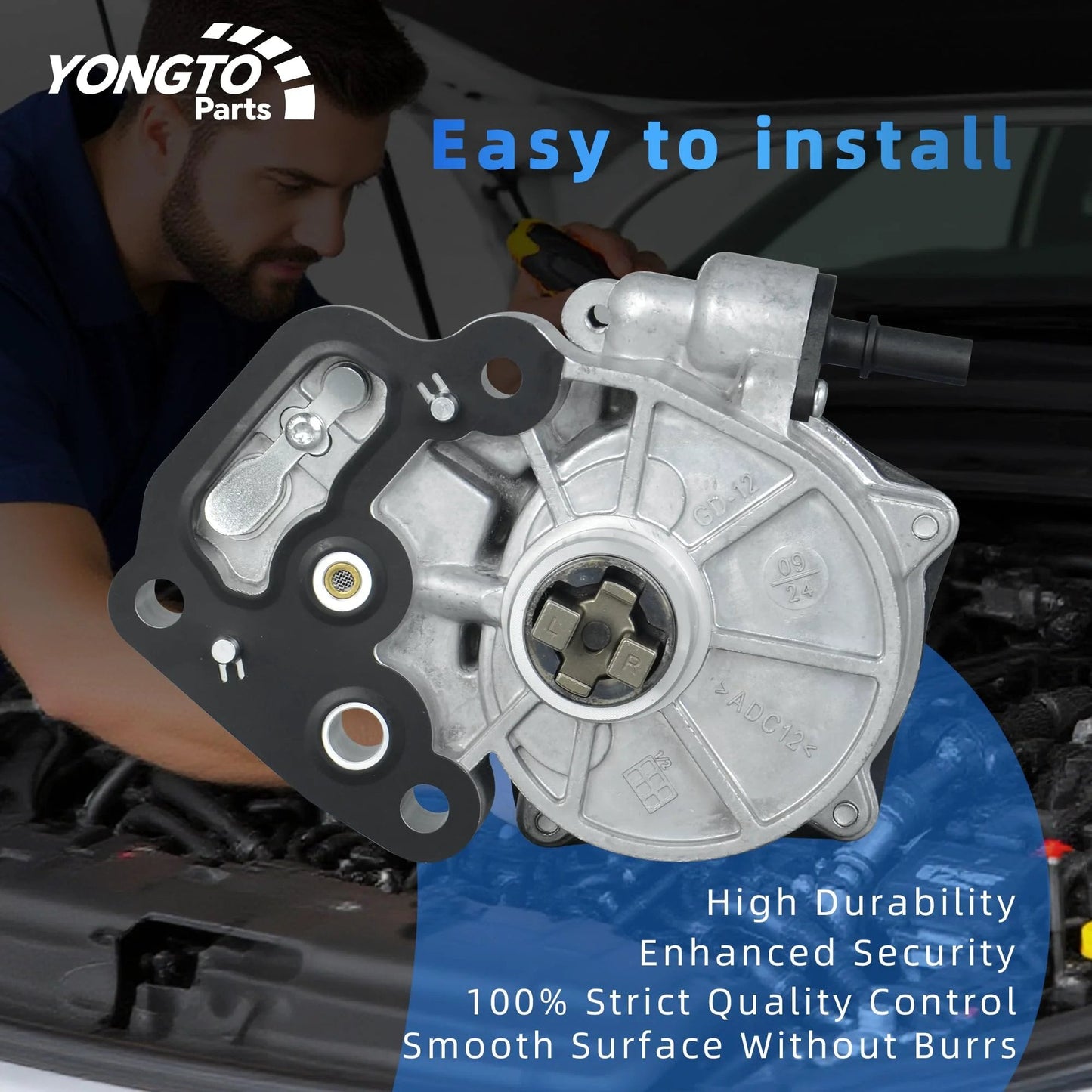 Brake Vacuum Pump Replacement For Chevy Malibu Cruze Spark Equinox 2016 2022 GMC Terrain 2018 2022 Buick Encore 2016 2019 Fits OE Numbers 12684050 12662789 12673203 12704586 installed in engine bay