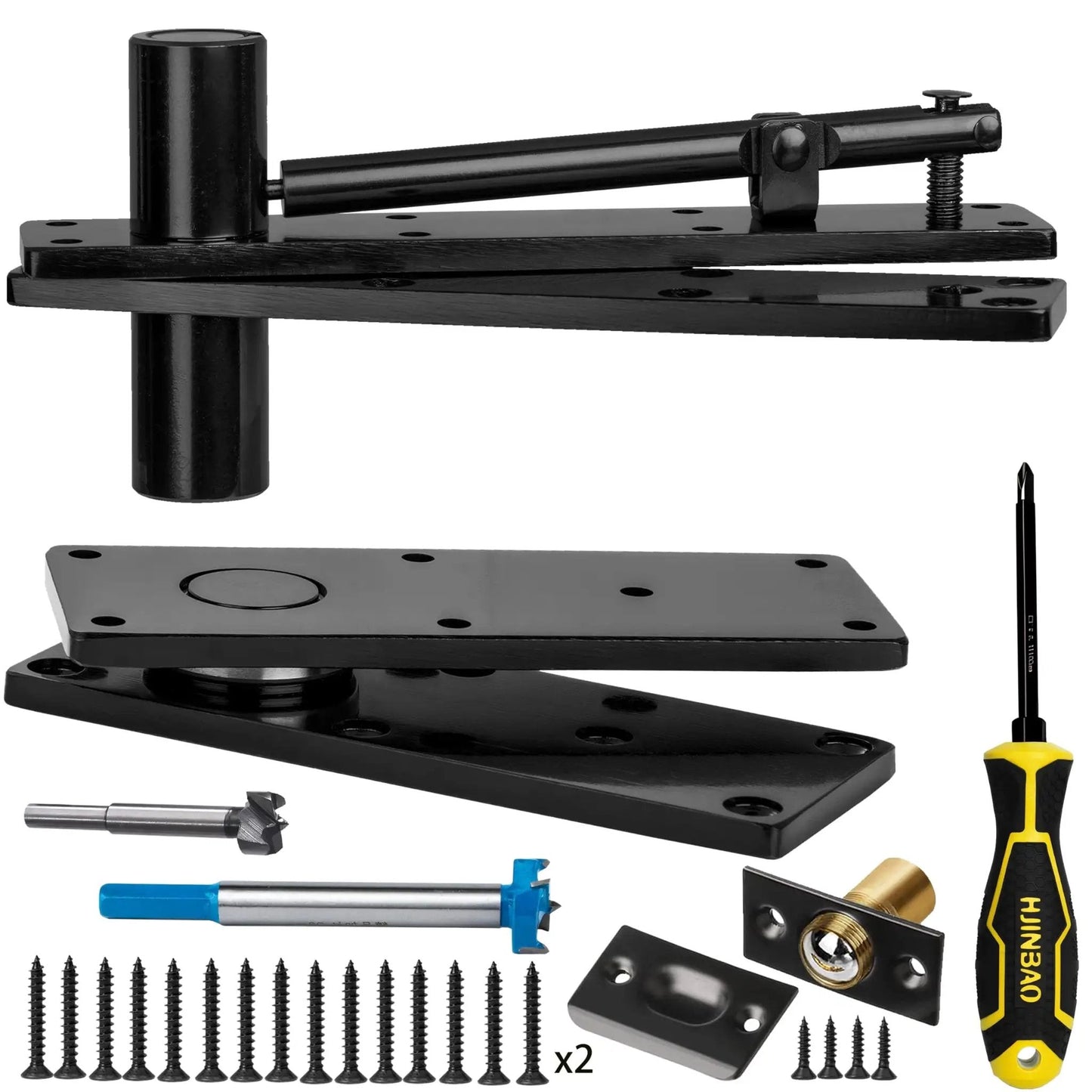 Hidden Pivot Hinge For Secret Doors And Hidden Bookcases Thickened Rock Solid Heavy Duty Steel Hardware With 870 Lbs Load Bearing 360 Degree Rotation Smooth Bearing Design Rust Resistant Patented