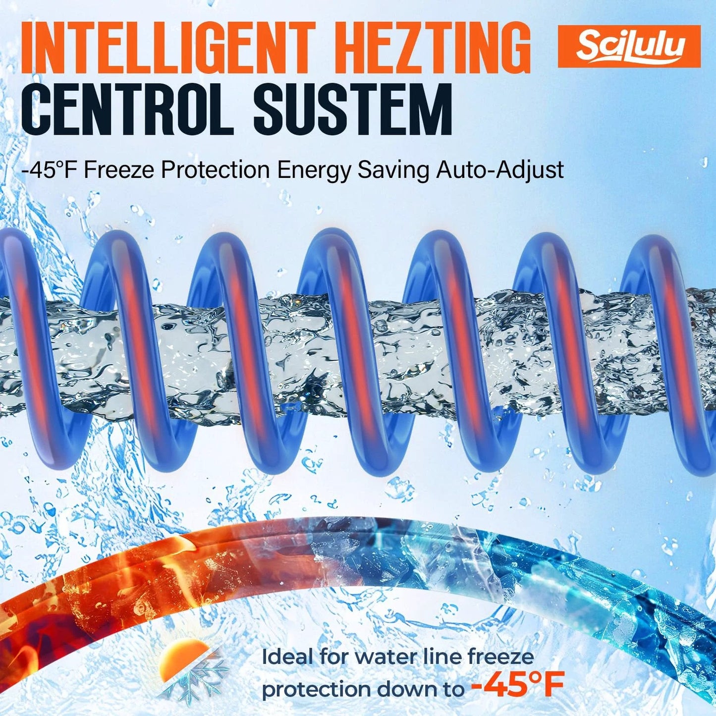 Heavy Duty Heated Water Hose For RVs And Home Use, Scilulu 30ft With Smart Temperature Control To Prevent Freezing Down To Minus 45 Degrees Fahrenheit, BPA Free And Lead Free