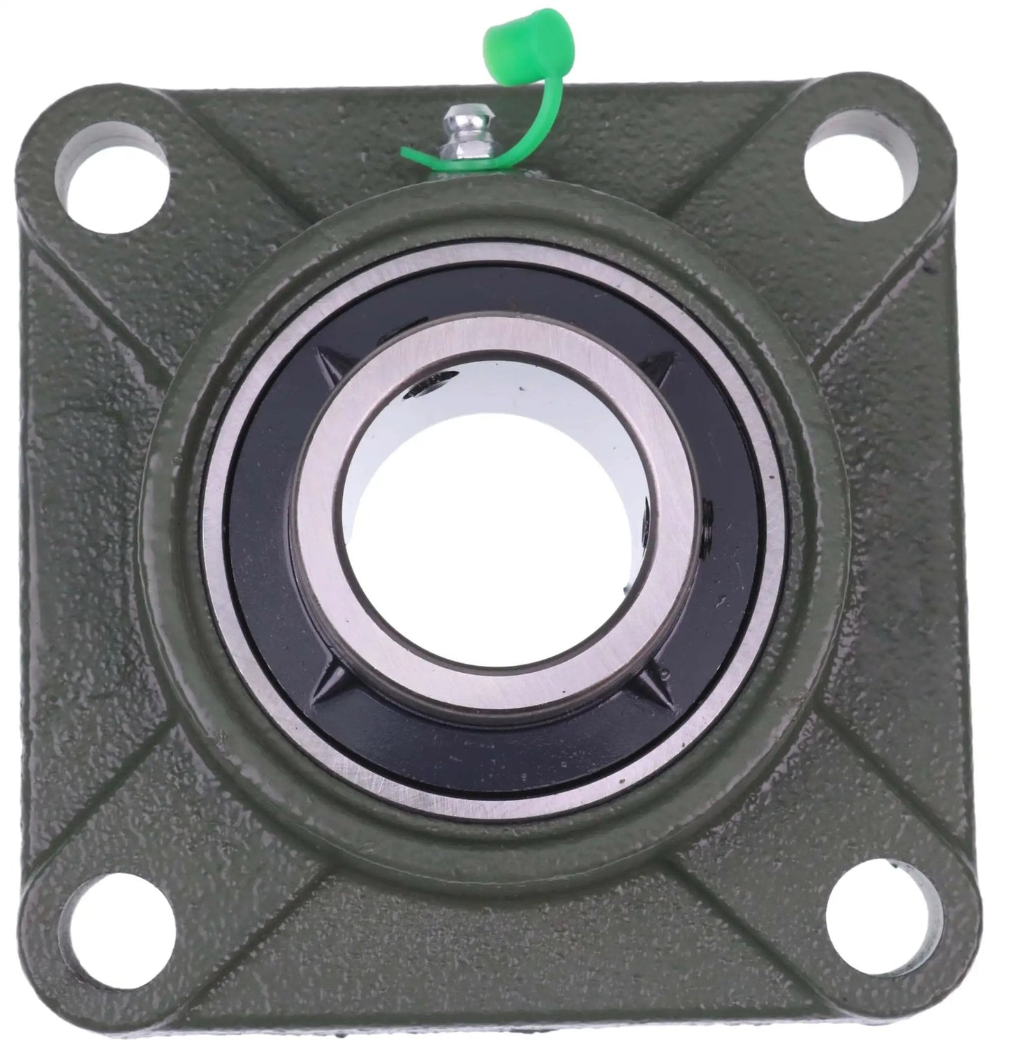 1-3/8 Inch Four Bolt Flange Bearing With Set Screws UCF207-22, front view, industrial machinery component for conveyors and robotics