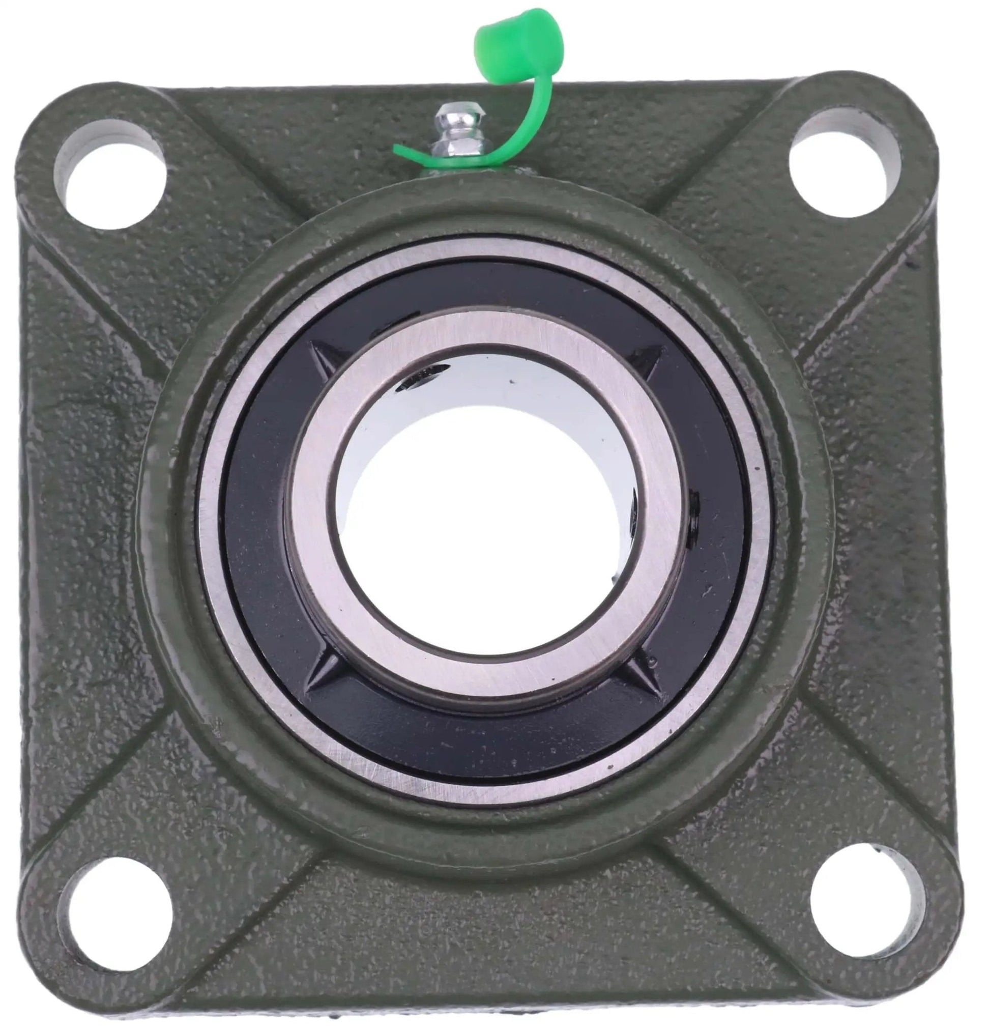 1-3/8 Inch Four Bolt Flange Bearing With Set Screws UCF207-22, front view, industrial machinery component for conveyors and robotics