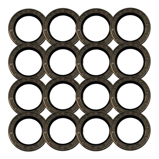 30x52x7mm Double Lip Rotary Oil Seals For Portal Gearbox Outputs GDP Compatible 16 Pack Leak Proof Shaft Seals With Water And Mud Resistant TC Lip Design Precision Metric Fit For Lubricated Rotating Shafts