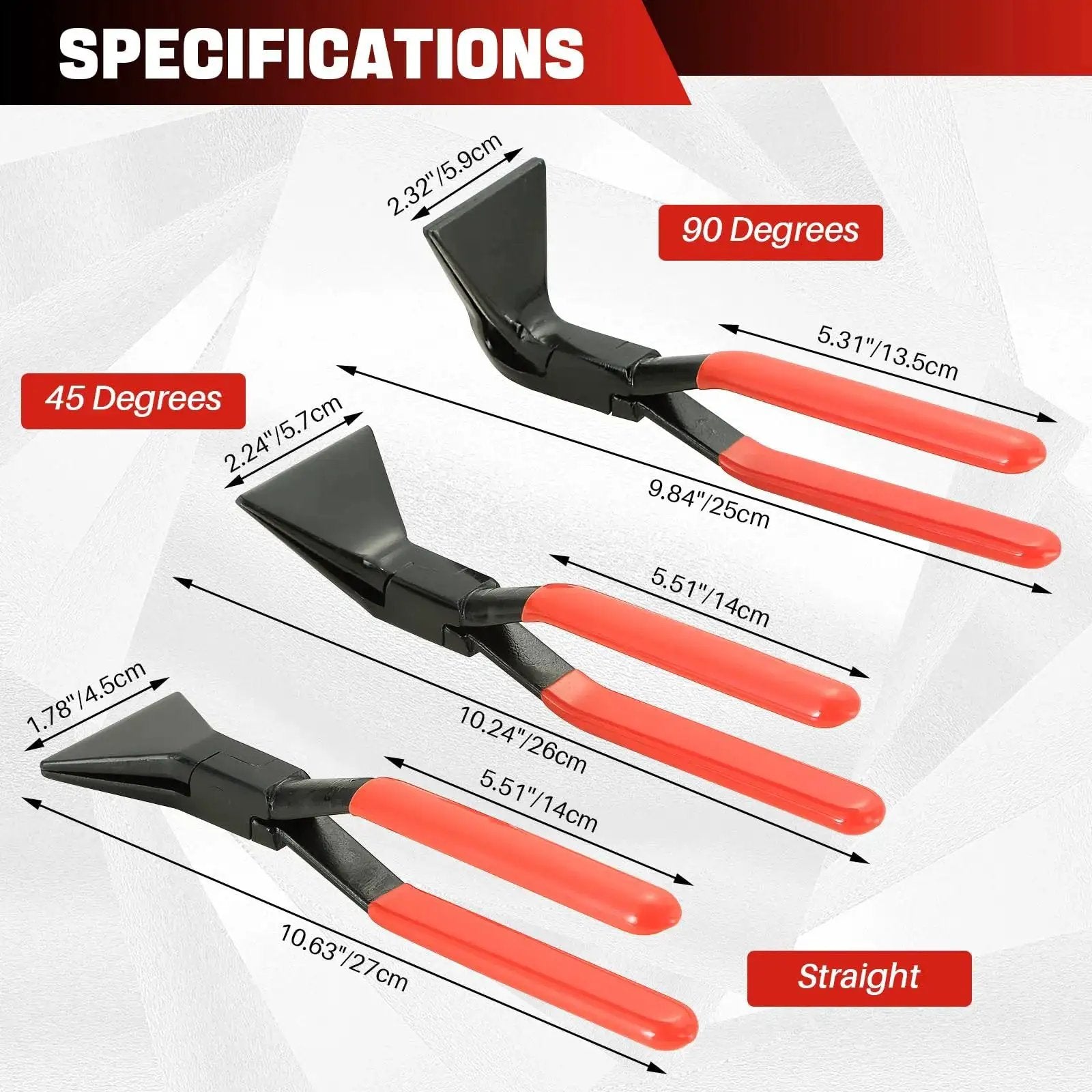 3 Piece Hand Seamers Sheet Metal Tools Set With Straight Jaw And 45 Degree And 90 Degree Benders For Precise Bending