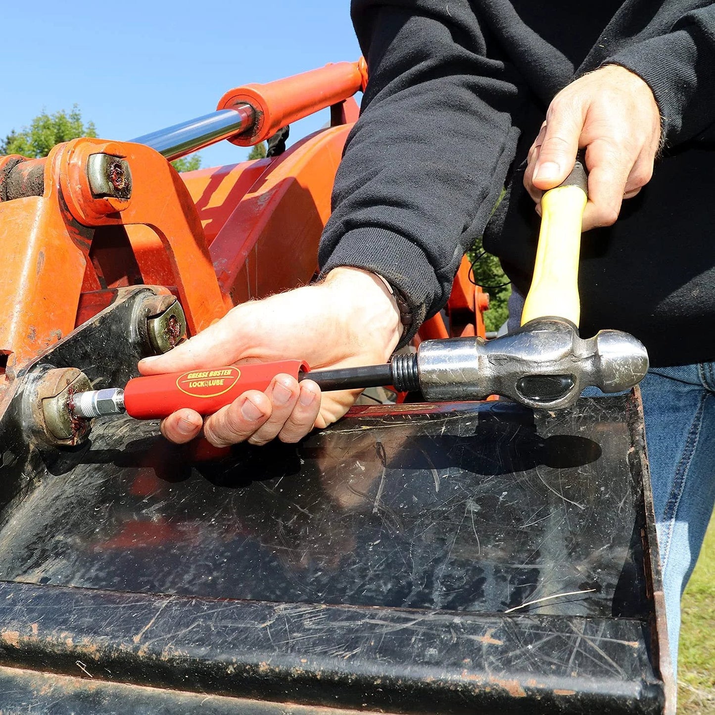 Grease Buster The Original Grease Flushing Tool For Fittings Pins Shafts And Joints Uses Penetrating Oil And Hydraulic Pressure