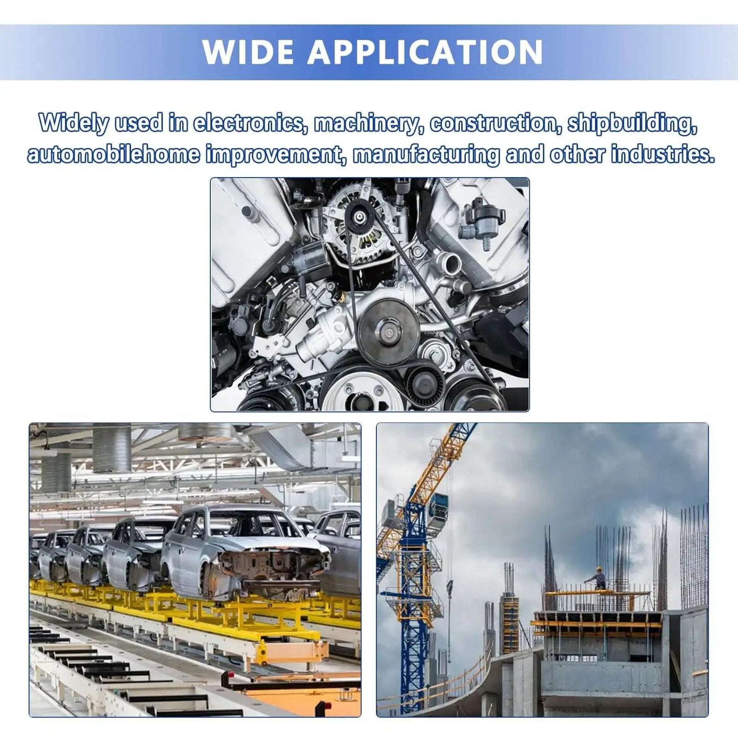 Wide application of 620 Pcs Cotter Pins Assortment Kit for automotive, construction, and machinery projects.