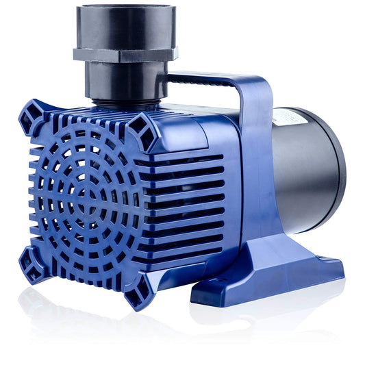 Side view of Powerful 10300 GPH Submersible Water Pump for Ponds, Fountains, and Waterfalls With 40 Ft Lift, 33 Ft Cord, Adapters Included, Quiet Operation, 960 Watts for Reliable Water Circulation Alpine Corporation