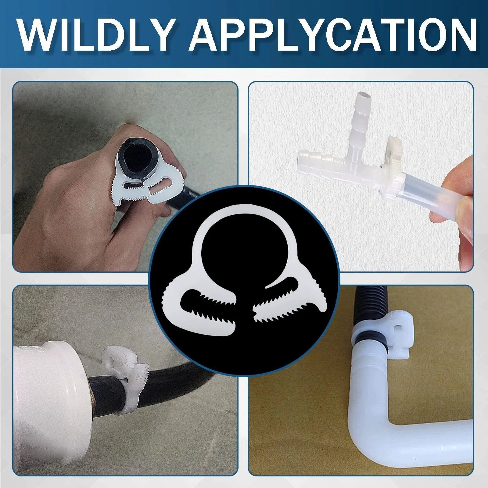 Twenty Piece Heavy Duty Double Snap Grip Nylon Hose Clamps Set With Ratcheting Adjustable Clamps for Silicone and Vinyl Tubes