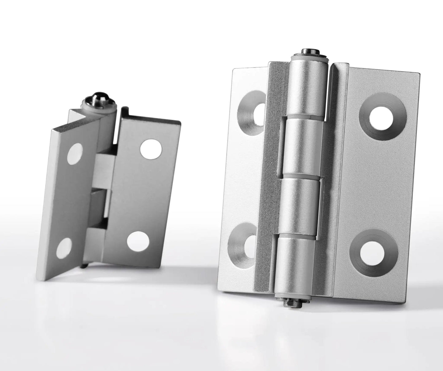 Torque Position Control Hinges Aluminum Alloy Bushing Hinge 120 Degree Detent, 2 Pack, anodized, 2.4 inch, front view.