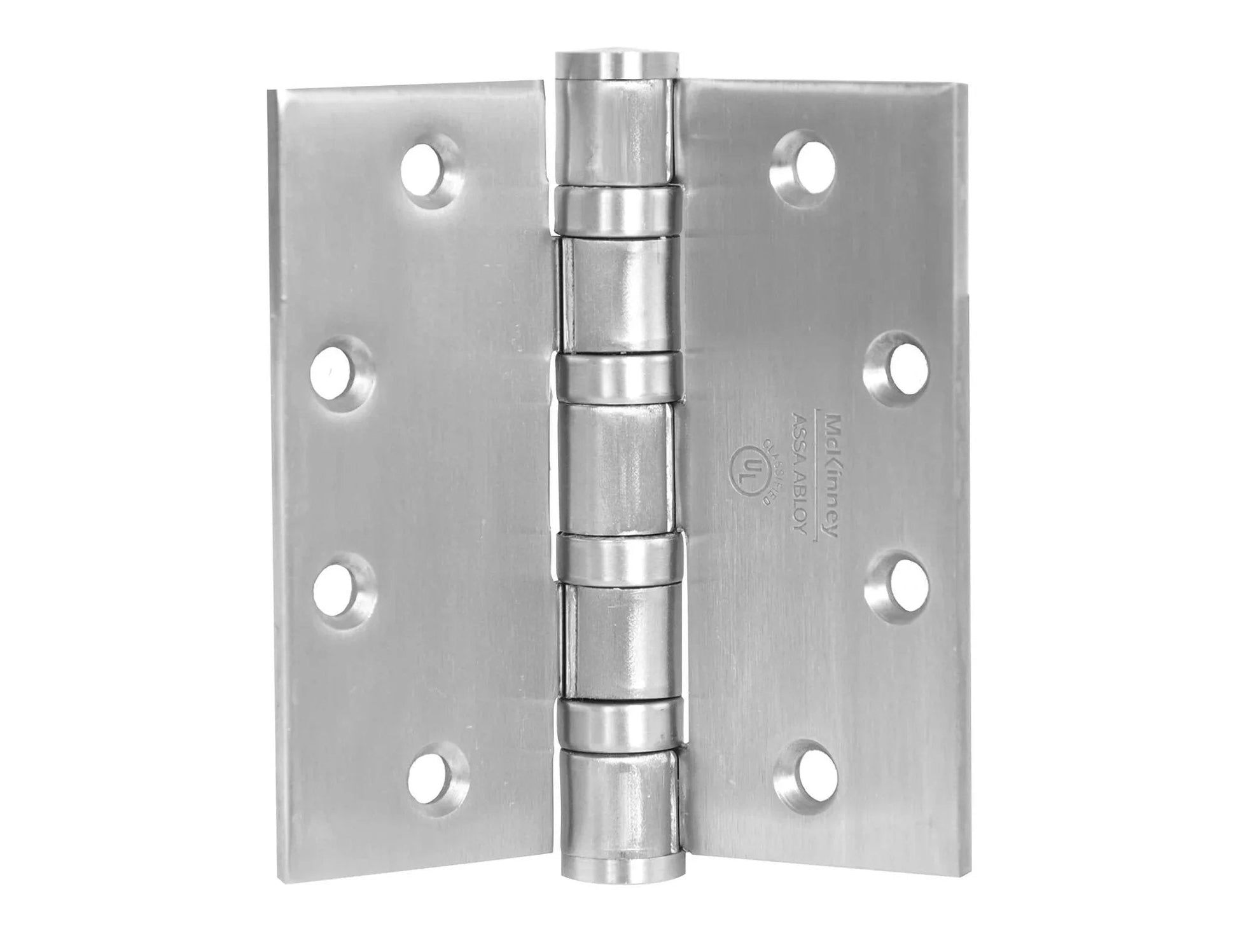 Stainless Steel Full Mortise Spring Hinge Auto Close Doors With Nonremovable Pins Square Corner Four Holes Per Leaf Heavy Duty