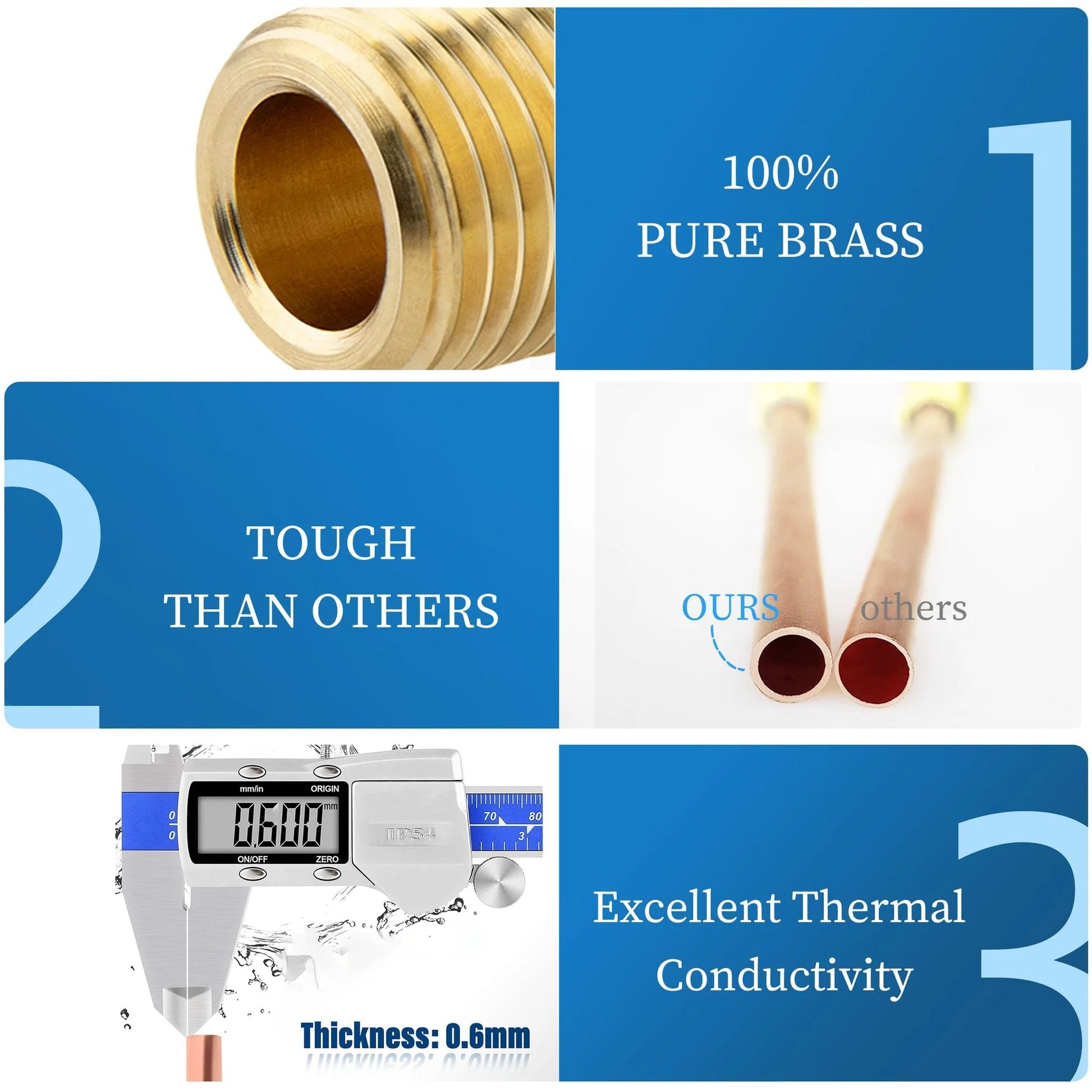 Must Have HVAC Schrader Valve Kit For Vacuum Systems And Refrigeration Ten Piece Set High-quality brass construction details.