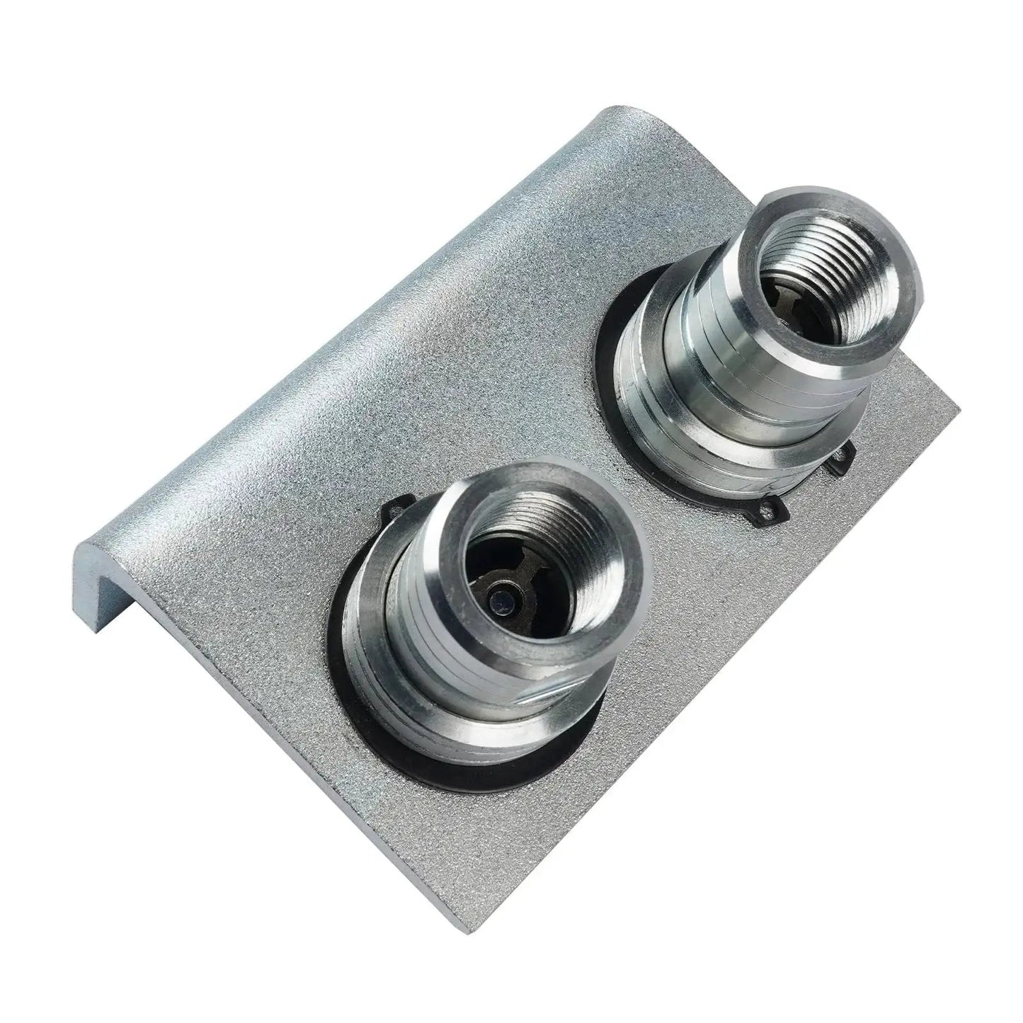 Half Inch NPT Silver Plated Ag Push Pull Hydraulic Quick Release Coupler with Breakaway Mount Bracket