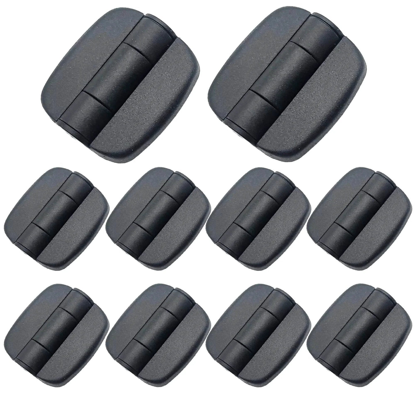 Nylon Butt Hinge Surface Mount Free Swinging 180 Degree Range With 49mm Length 44mm Width And 14mm Height Matte Black 10 Pack