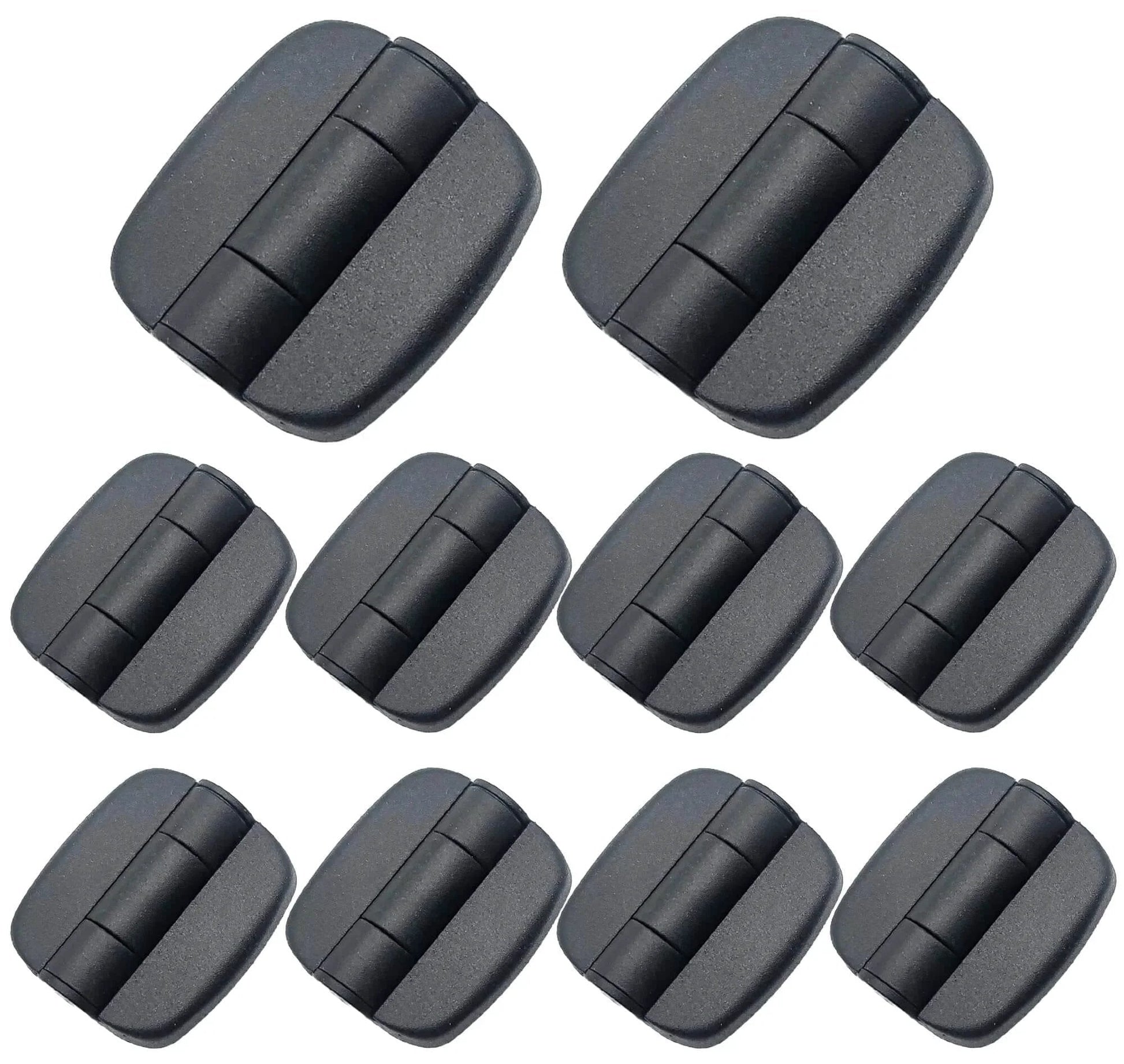 Nylon Butt Hinge Surface Mount Free Swinging 180 Degree Range With 49mm Length 44mm Width And 14mm Height Matte Black 10 Pack