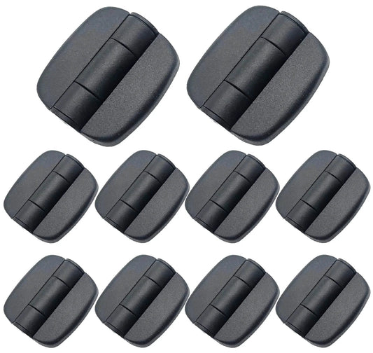 Nylon Butt Hinge Surface Mount Free Swinging 180 Degree Range With 49mm Length 44mm Width And 14mm Height Matte Black 10 Pack