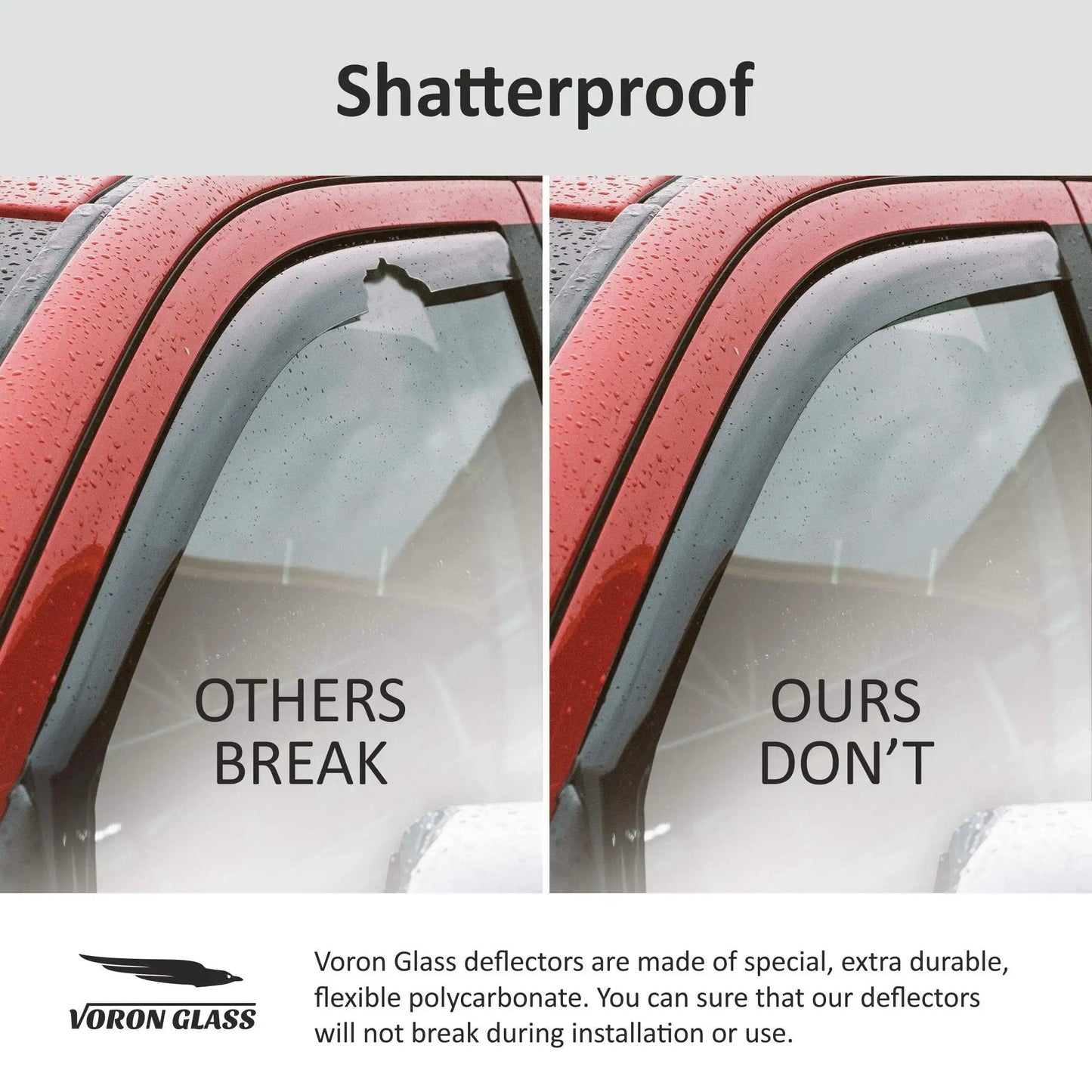 In Channel Rain Guards For Silverado 2500HD 3500HD Crew Cab 2020 Through 2026 Window Deflectors Vent Visors comparison of durability.