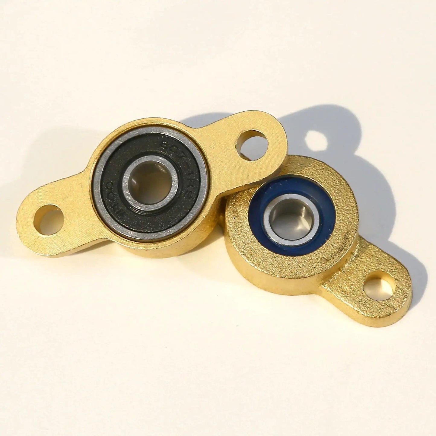 Two Pack Pillow Block Bearing For 6.35mm Shaft With One Quarter Inch Bore, Two Bolt Flange, Self Aligning Cast Iron Housing