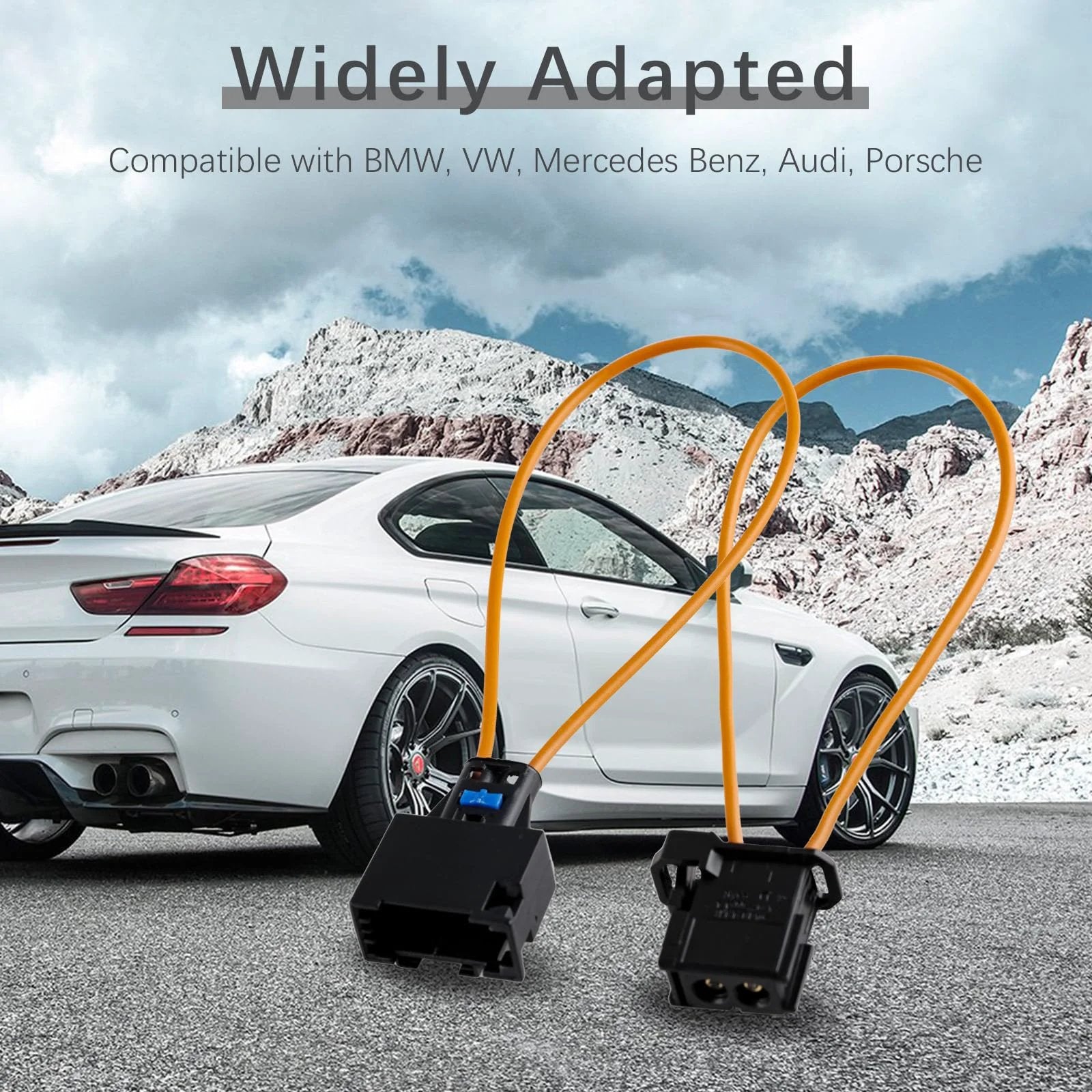 Fiber Optic MOST Loop Bypass Adapter Set 2 Piece For Benz, Audi, Mercedes, BMW, VW, Porsche with Male To Female Connectors