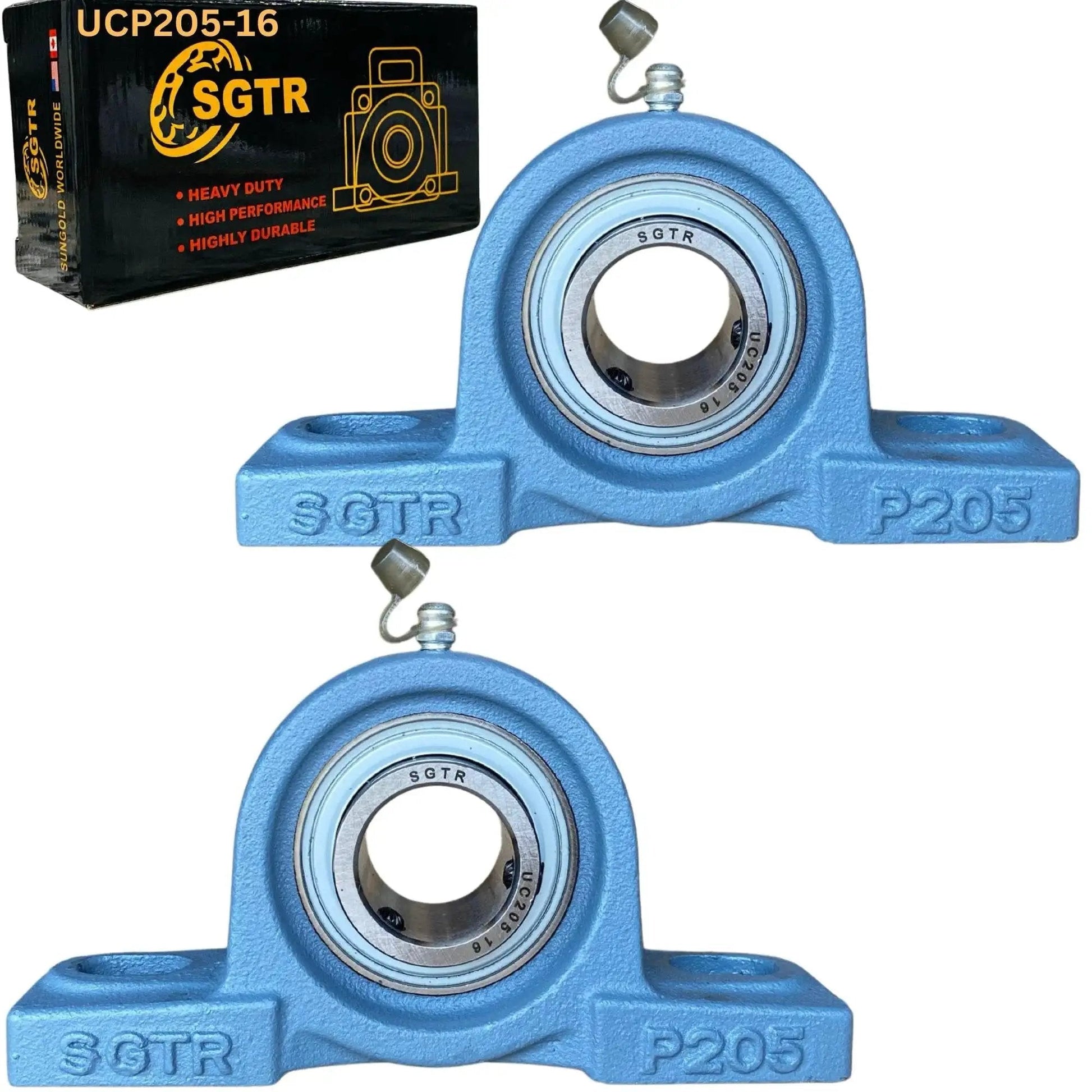 Heavy Duty UCP20516 Pillow Block Bearing 1 Inch Bore Self Alignment Industrial Grade 2 Pack with Super Protective Seal